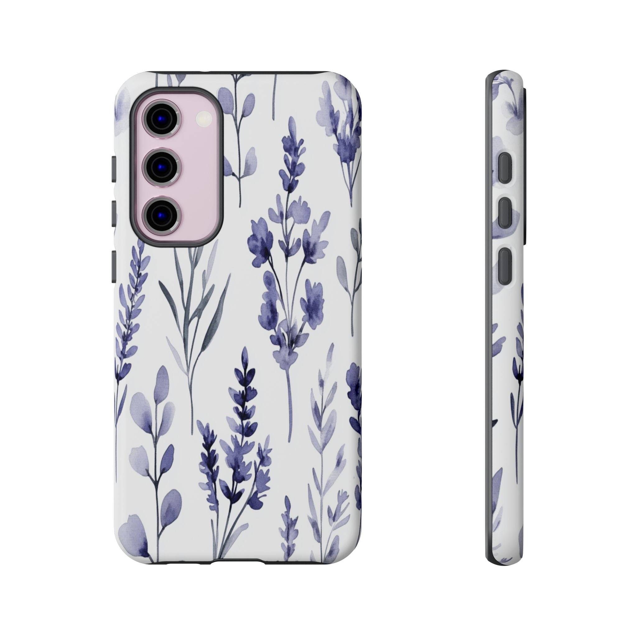 Delicate Purple Botanical Watercolor Floral Pattern