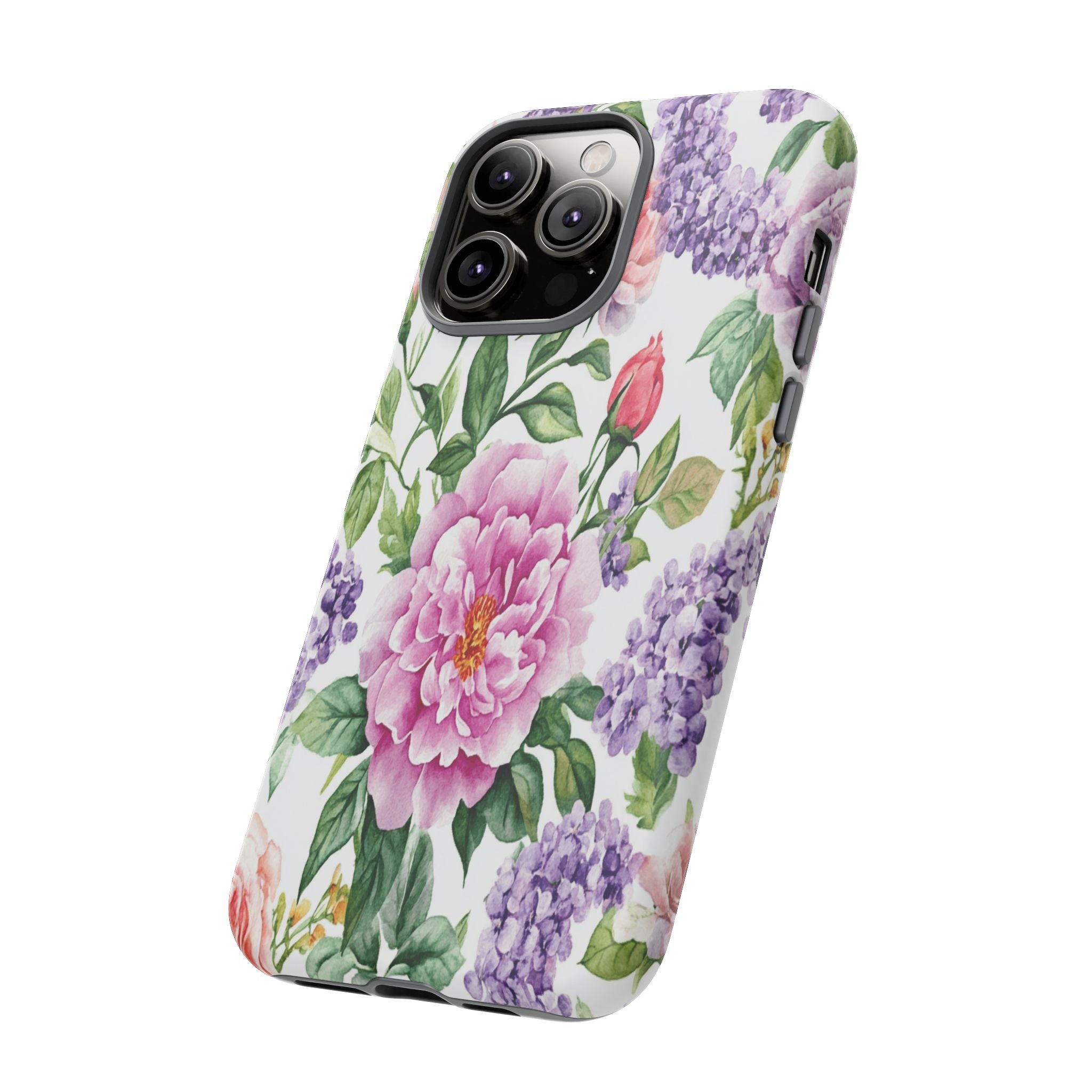 Watercolor Peonies and Lilacs Case