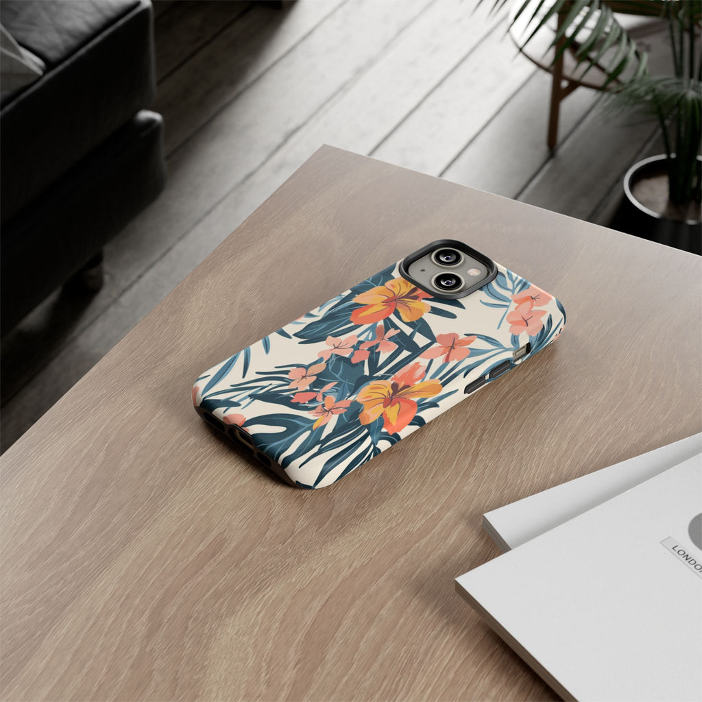 Tropical White and Blue Case