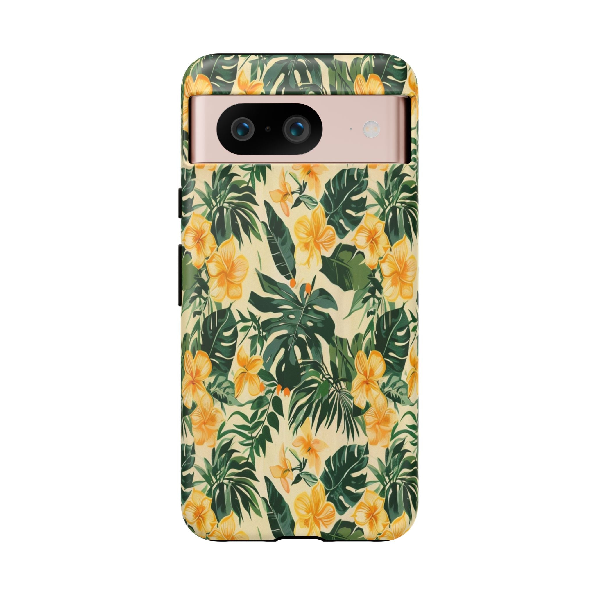 Golden Tropical Blooms