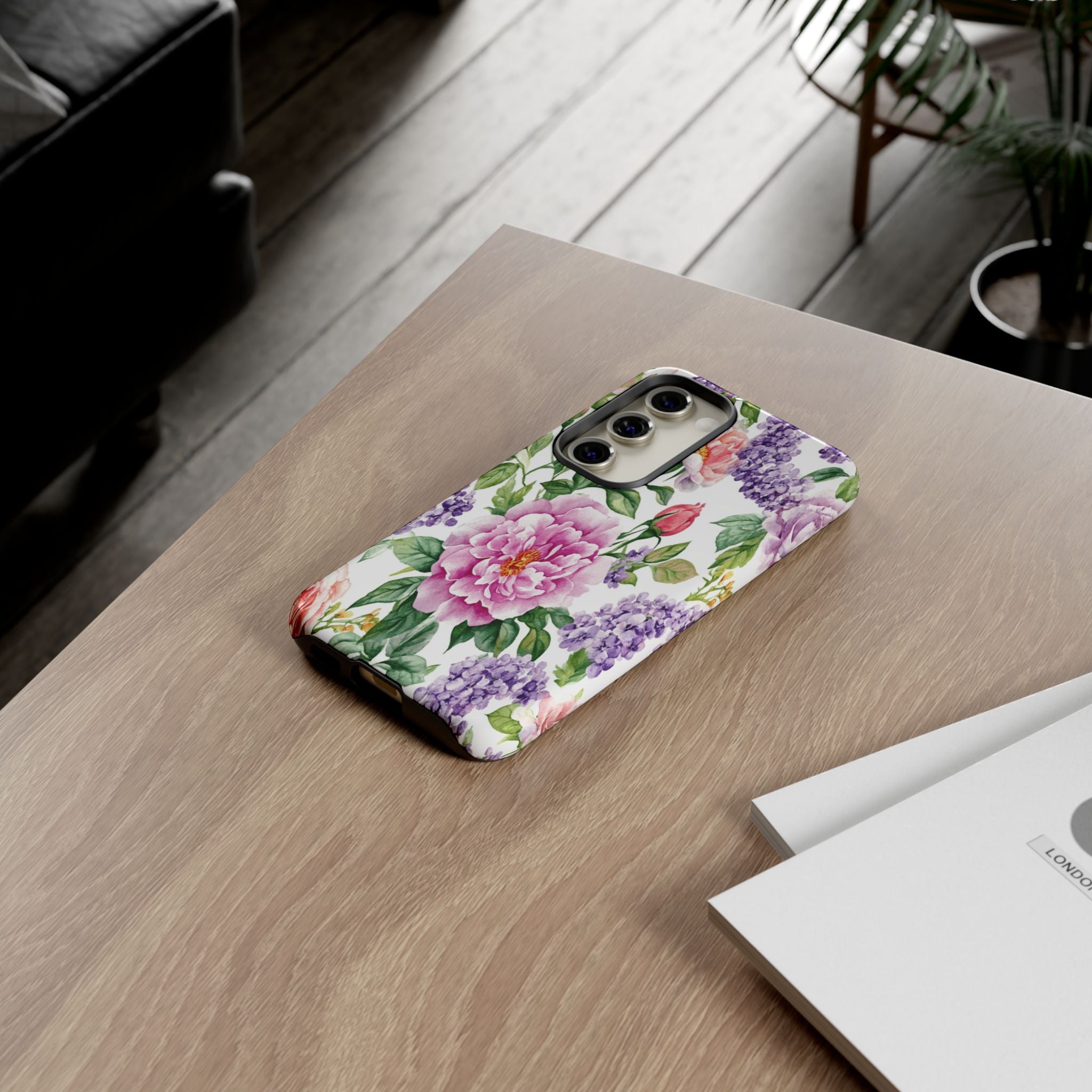 Watercolor Peonies and Lilacs Case