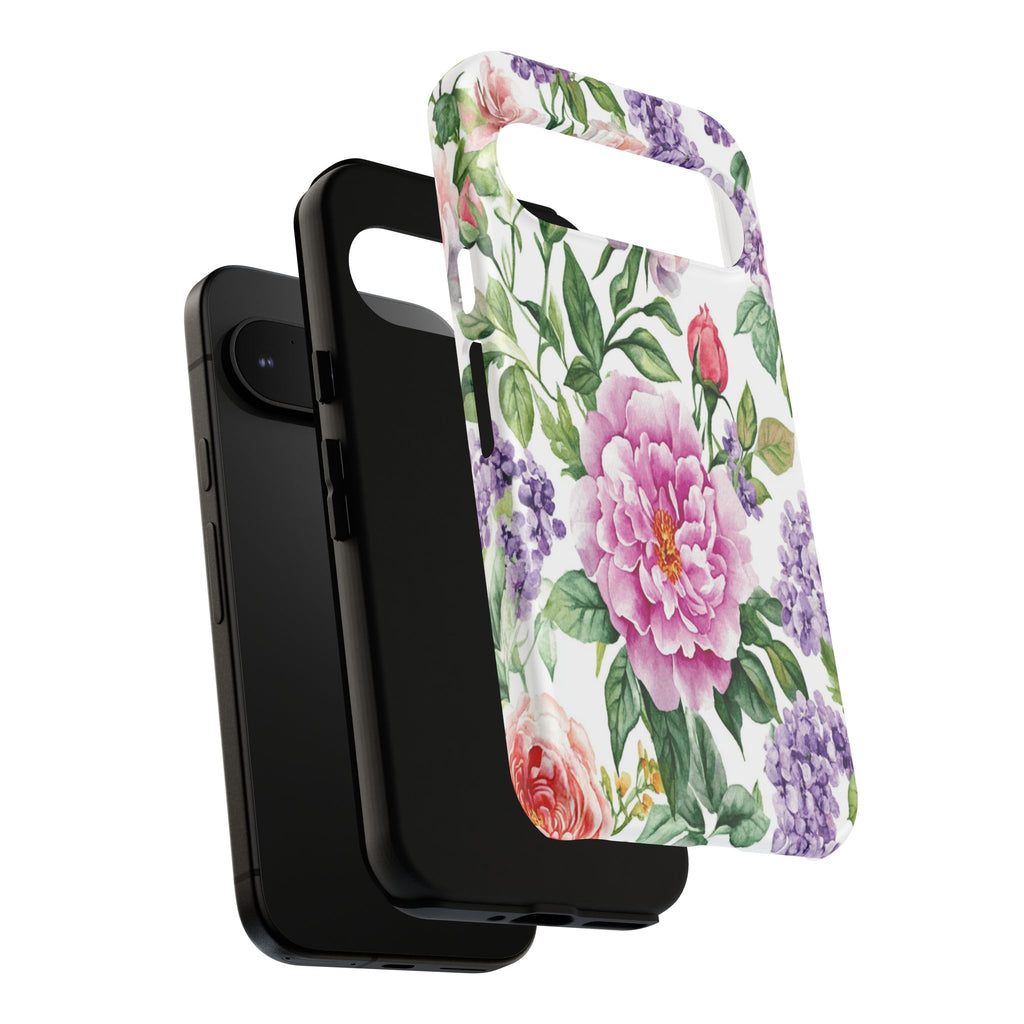 Watercolor Peonies and Lilacs Case