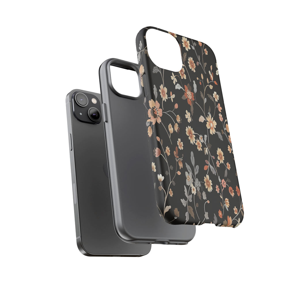 Floral Field on Black Case
