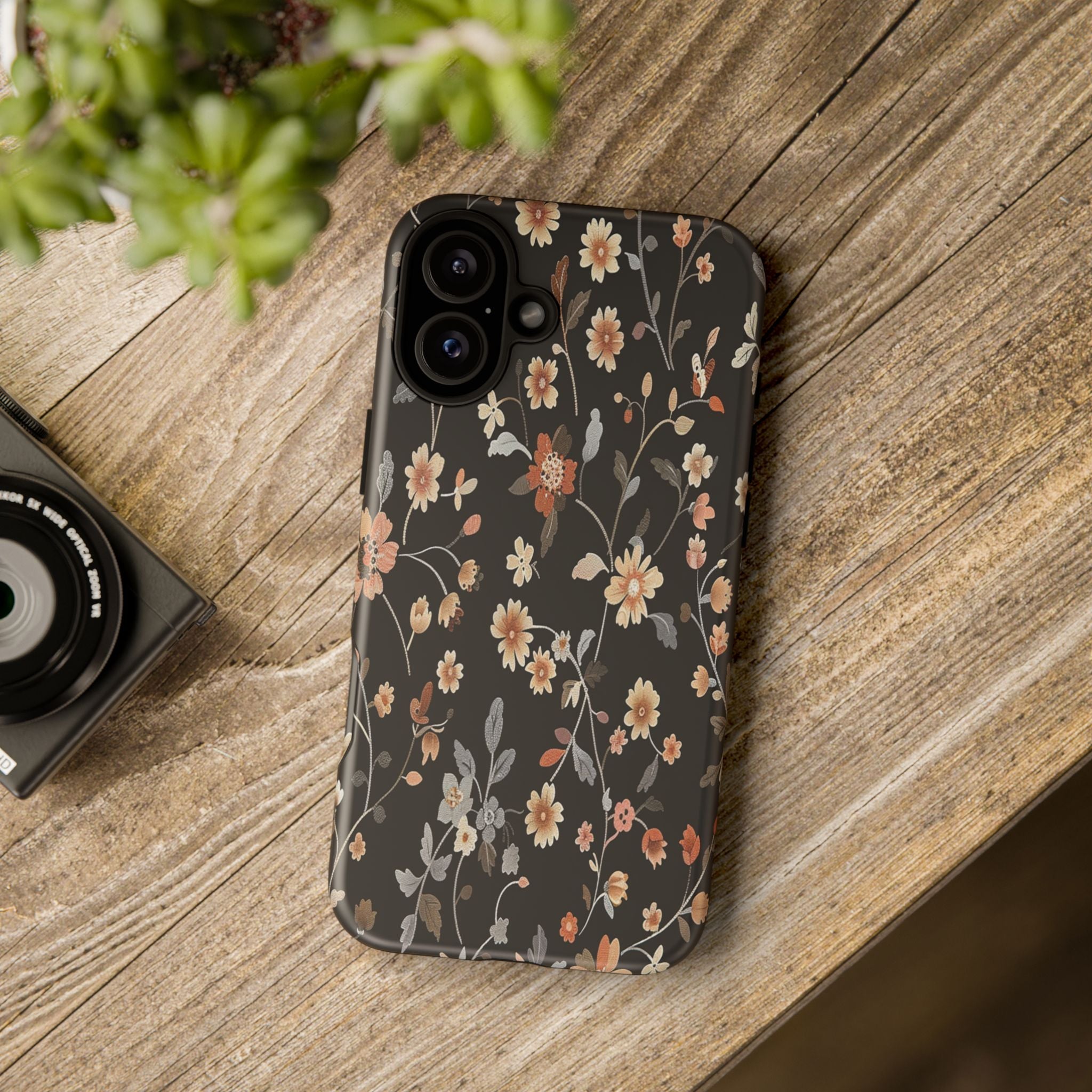 Floral Field on Black Case