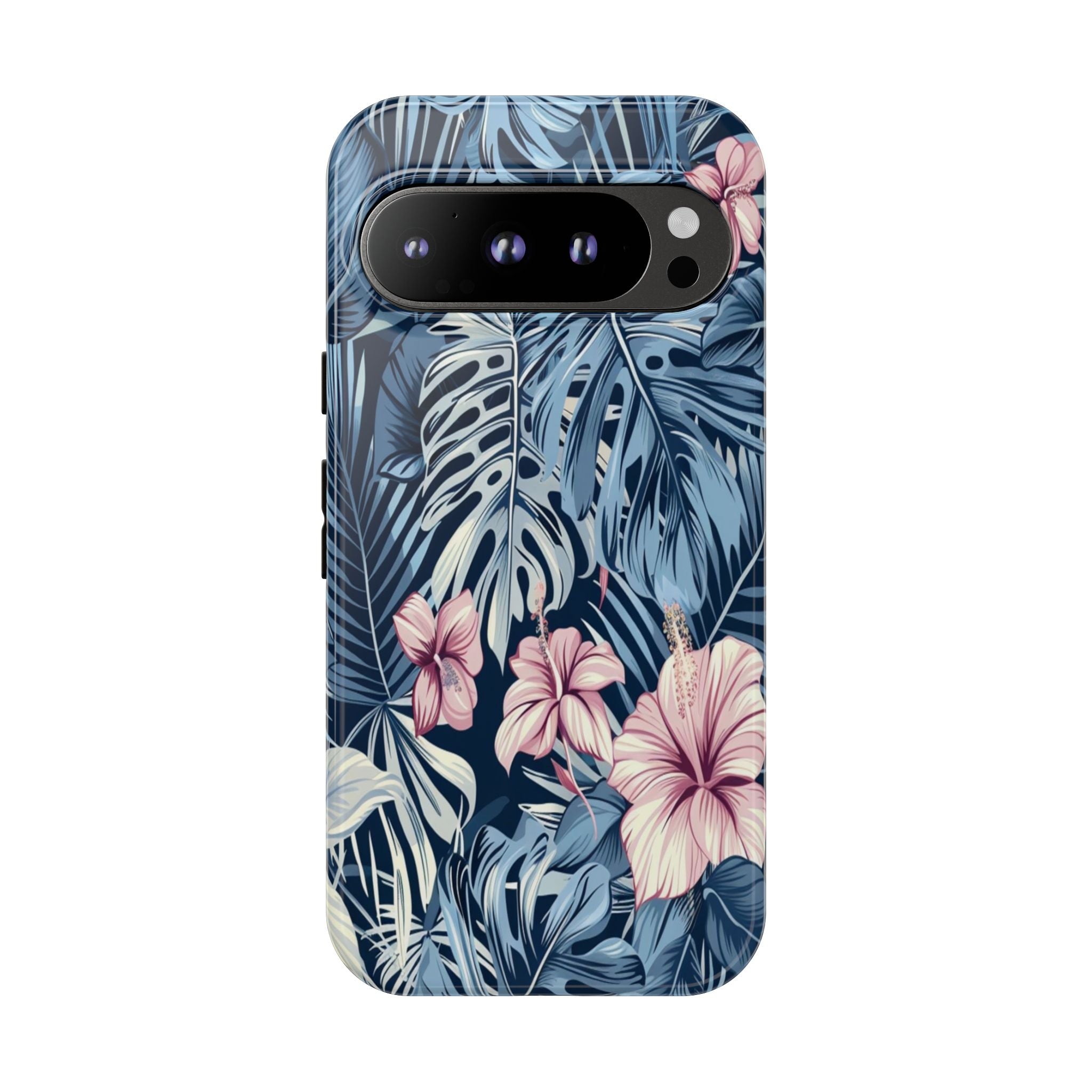 Tropical Hibiscus and Monstera Pattern