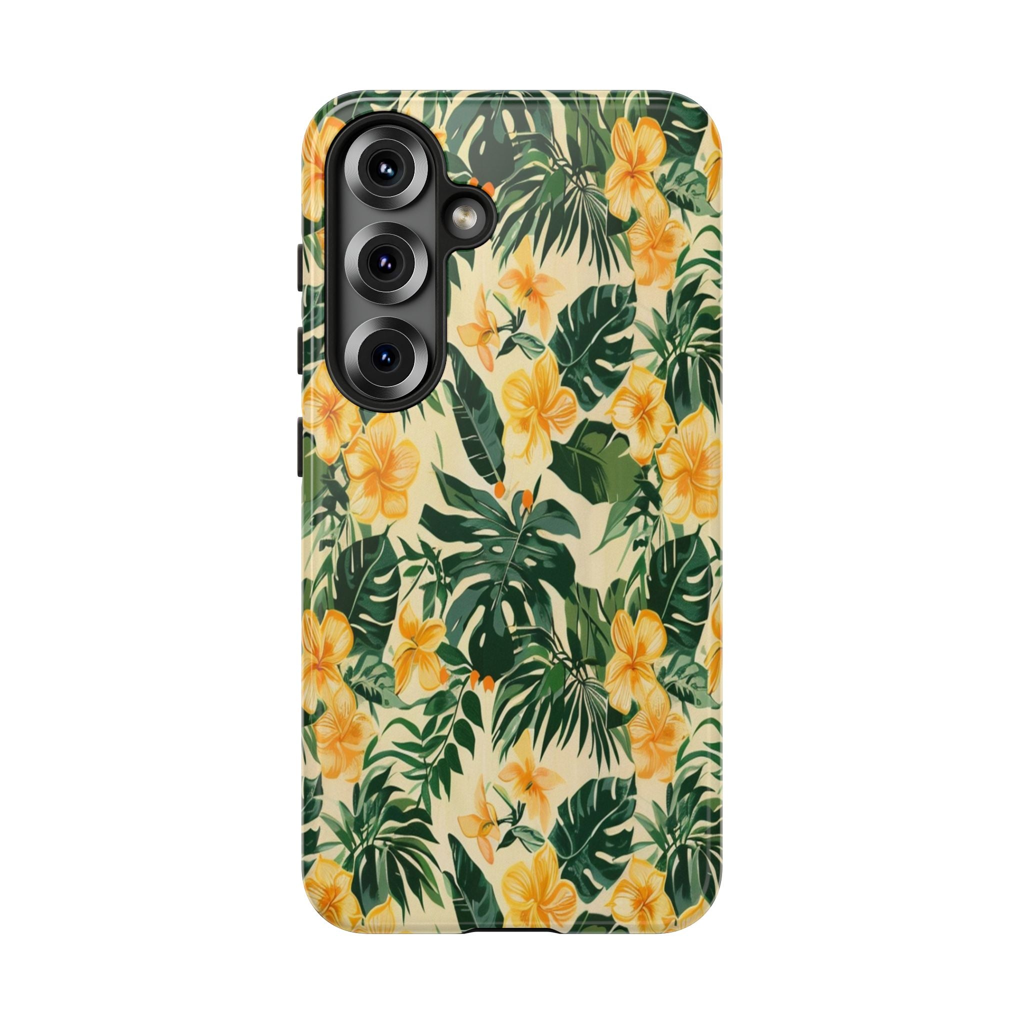 Golden Tropical Blooms