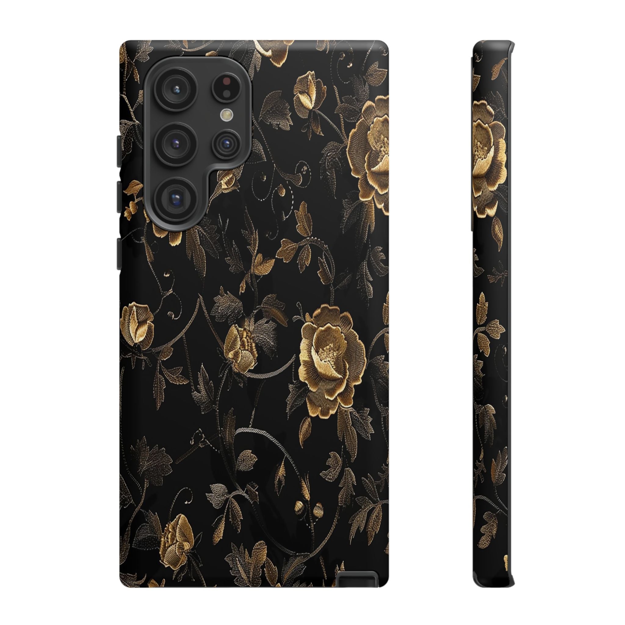 Golden Roses on Black