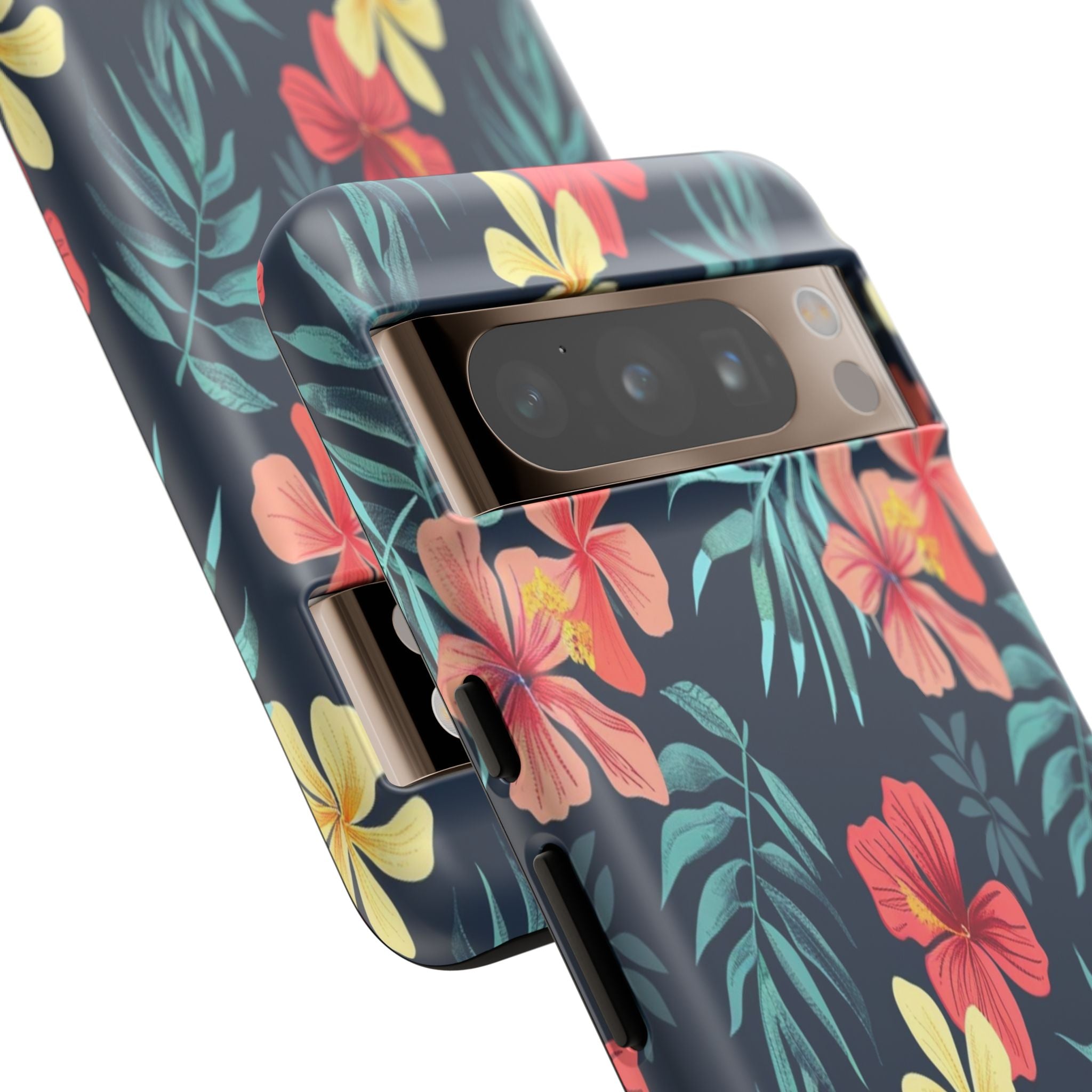 Tropical Hibiscus Navy Case