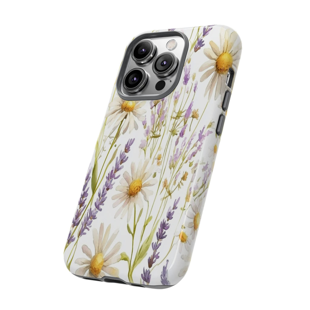Delicate Watercolor Daisy and Lavender Case
