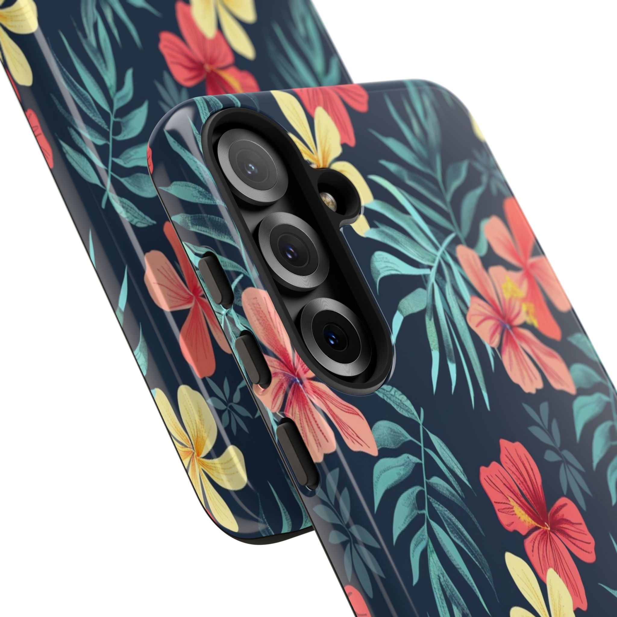 Tropical Hibiscus Navy Case