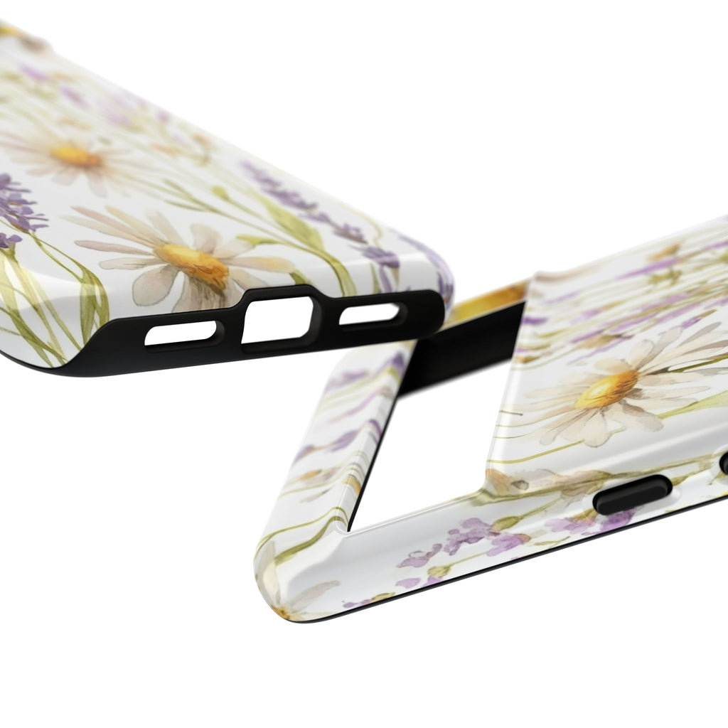 Delicate Watercolor Daisy and Lavender Case