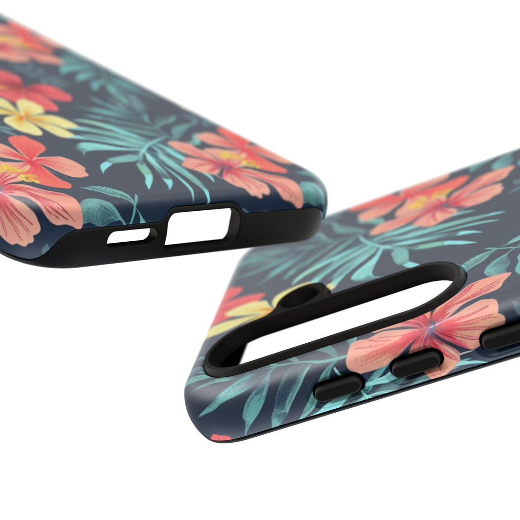 Tropical Hibiscus Navy Case