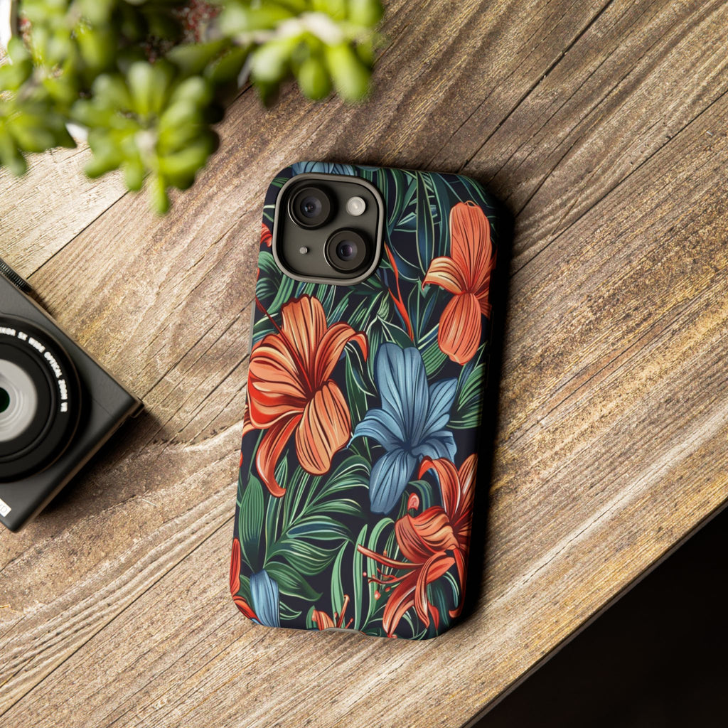 Tropical Red and Blue Case