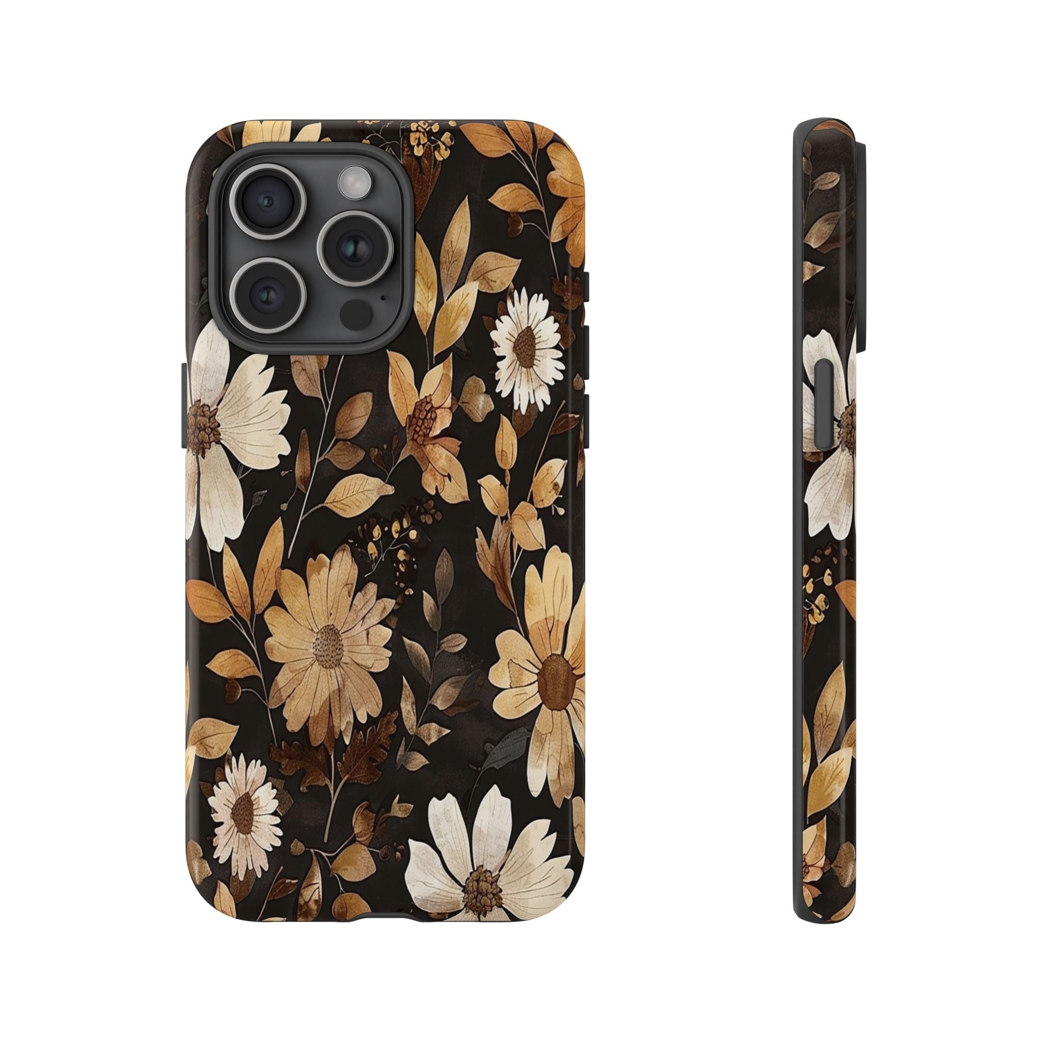 Golden Daisy Botanical on Black