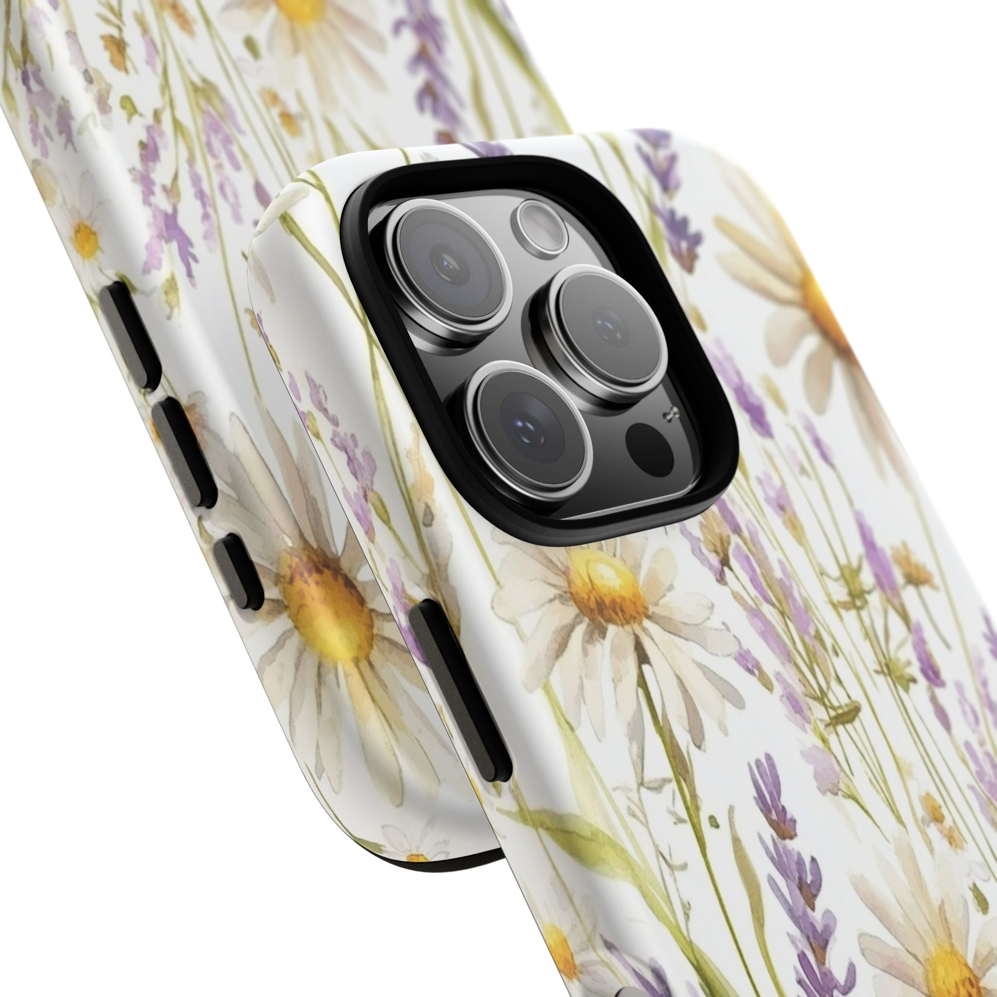 Delicate Watercolor Daisy and Lavender Case