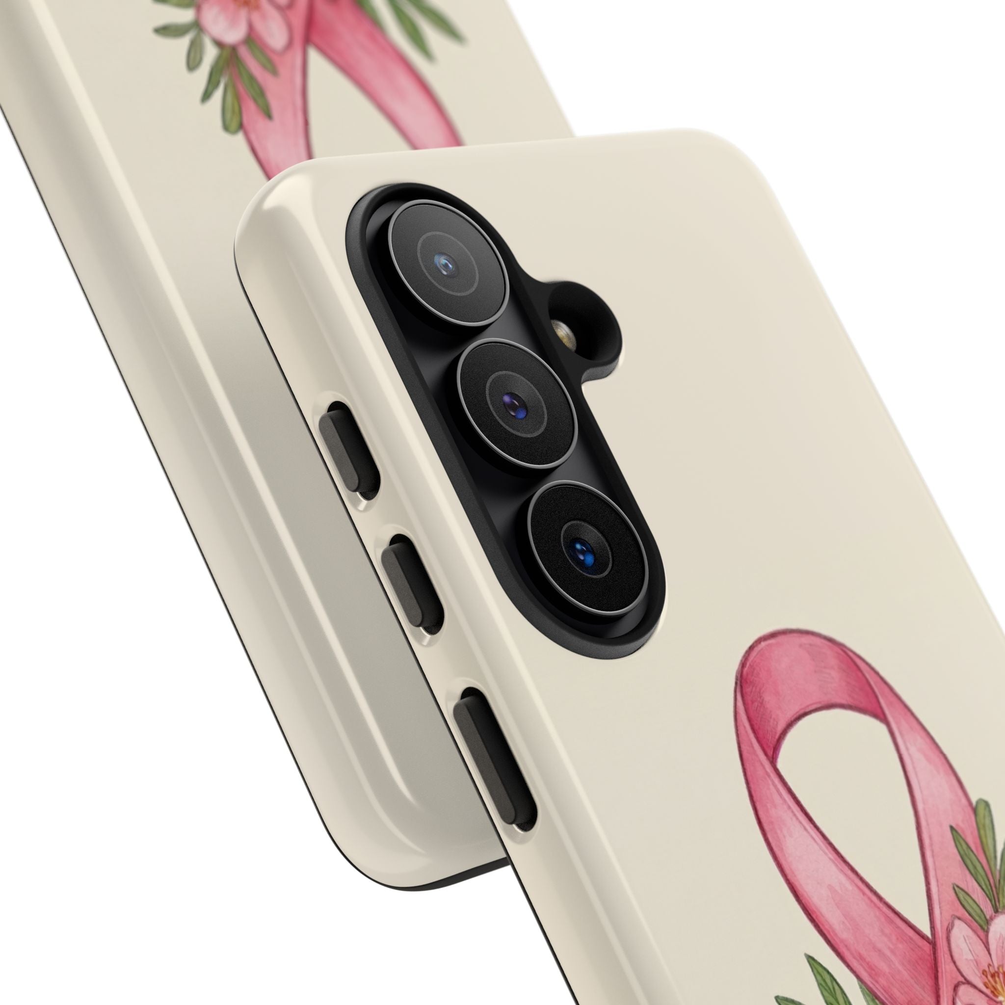 Floral Breast Cancer Awareness Case