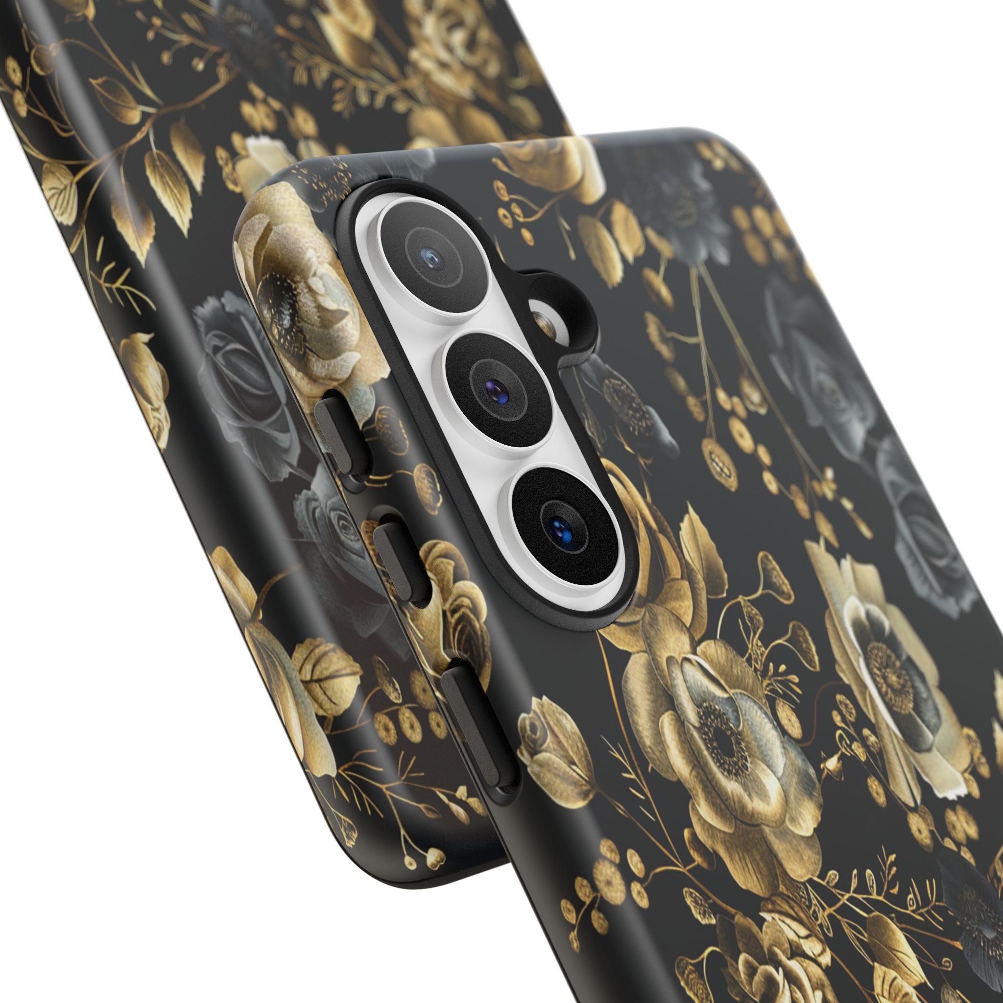 Luxurious Gold Roses on Black