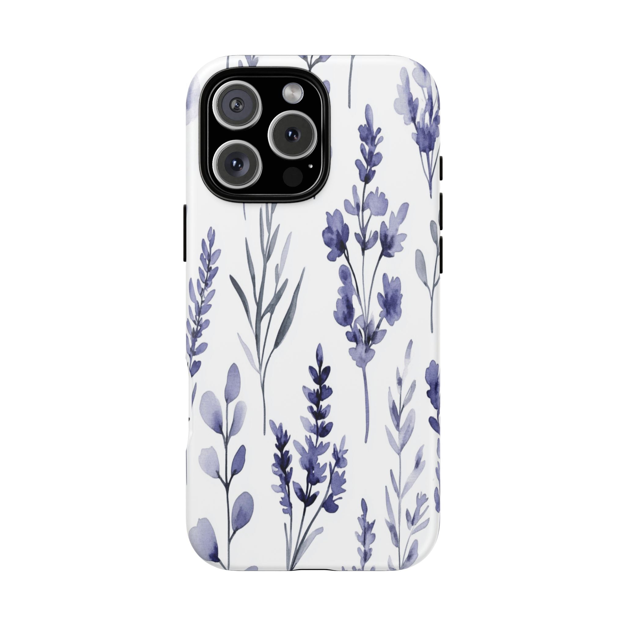 Delicate Purple Botanical Watercolor Floral Pattern