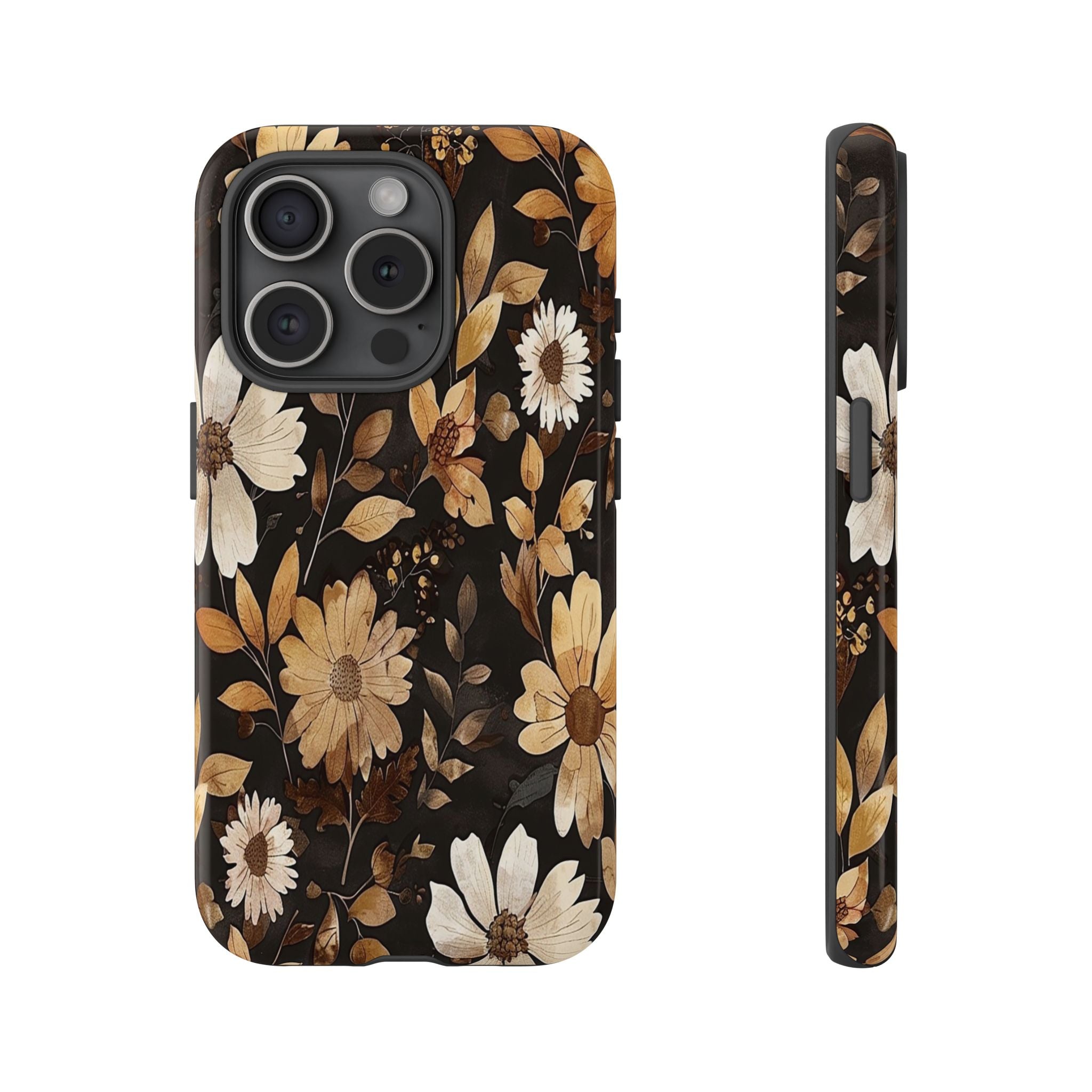 Golden Daisy Botanical on Black