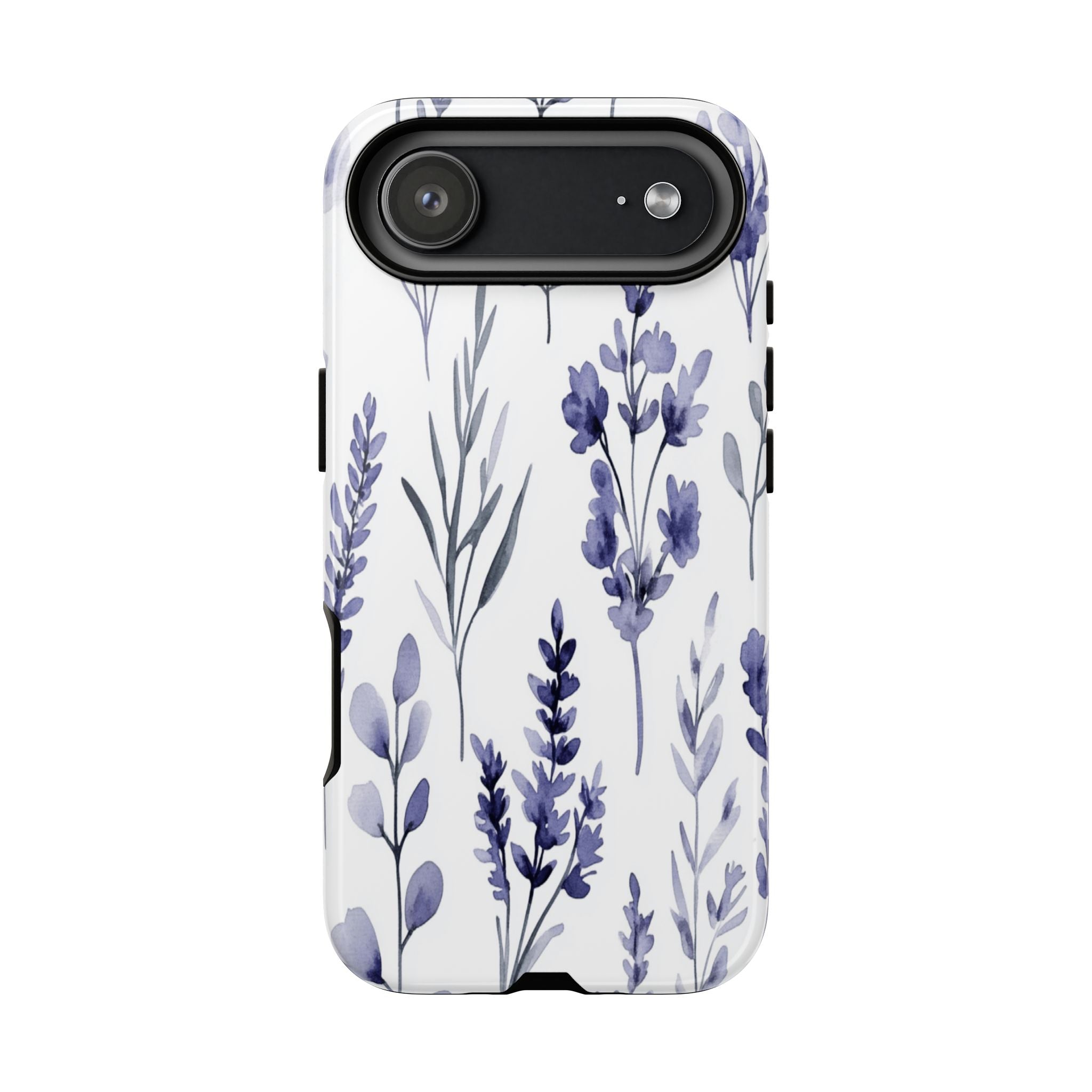 Delicate Purple Botanical Watercolor Floral Pattern