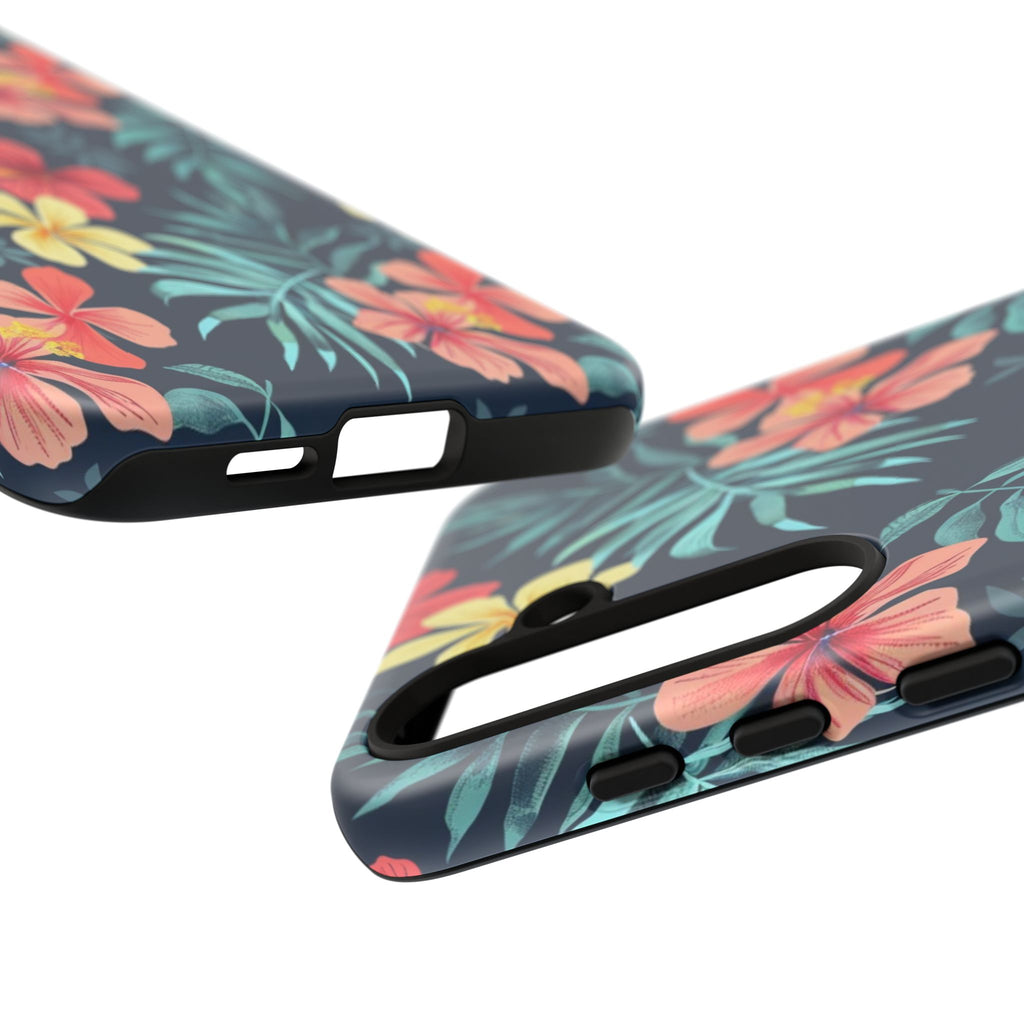 Tropical Hibiscus Navy Case