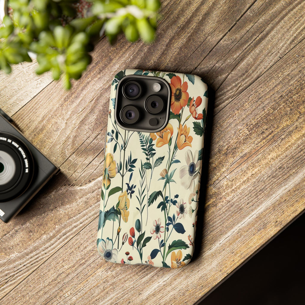 Vintage Botanical Wildflower Seamless Pattern