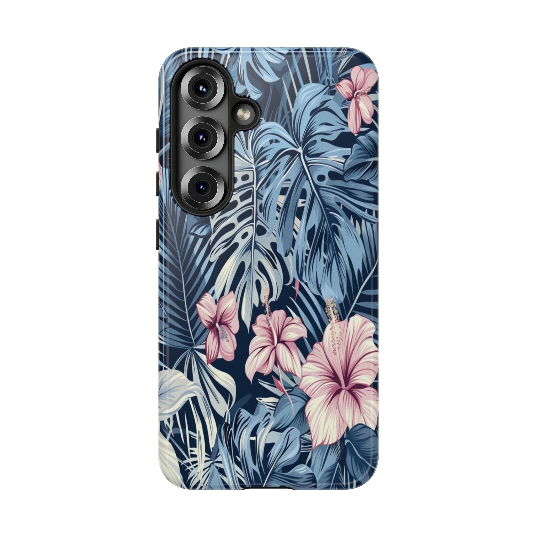 Tropical Hibiscus and Monstera Pattern