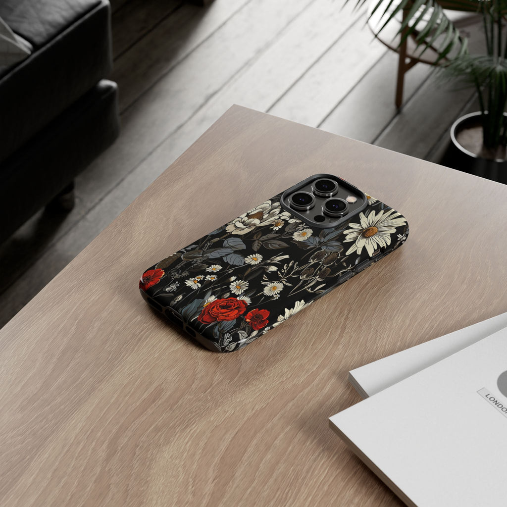 Dark Rose and Daisy Case