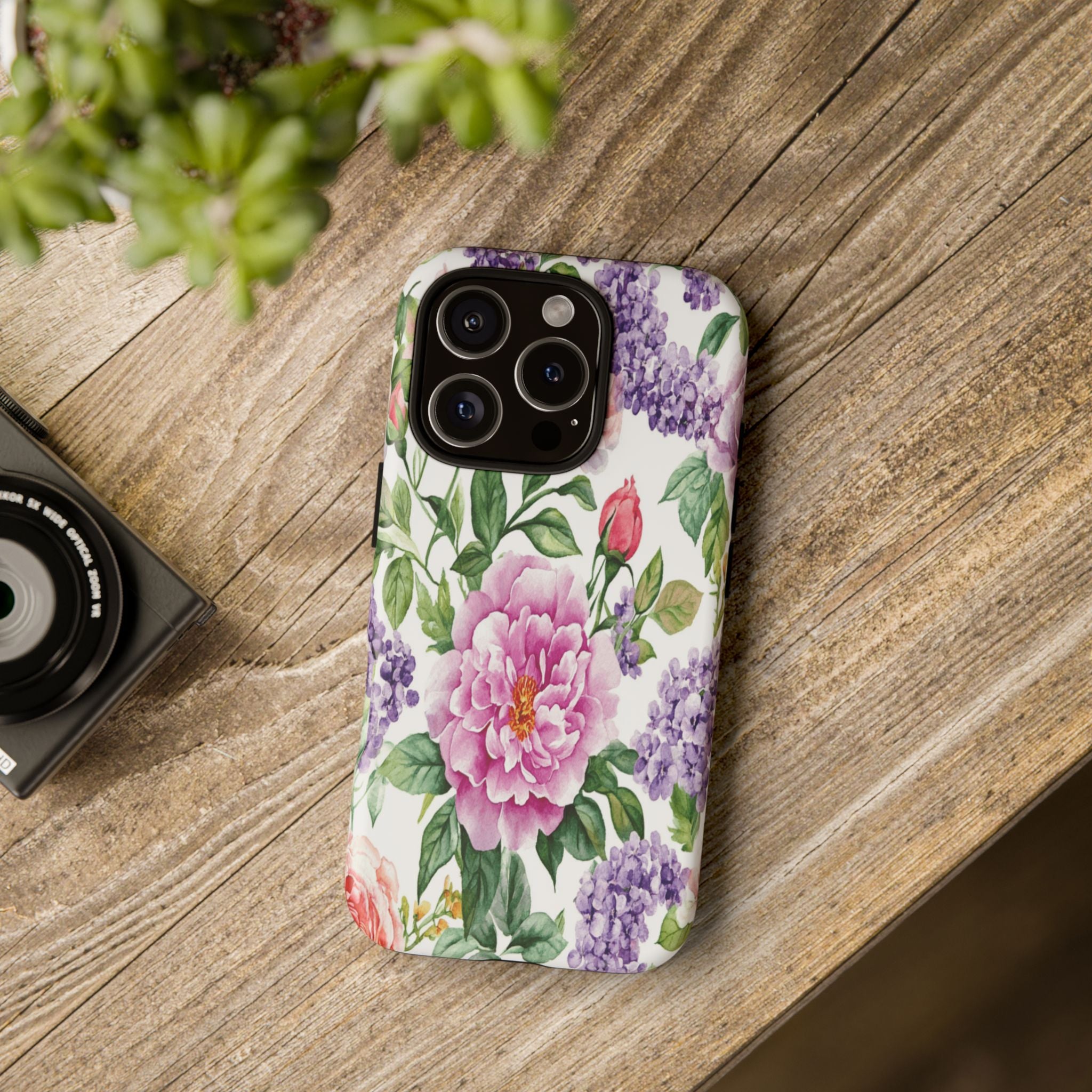 Watercolor Peonies and Lilacs Case