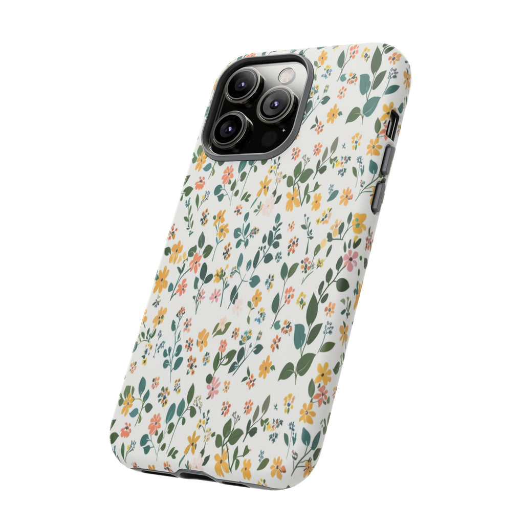 Pastel Leaves and Flowers Case
