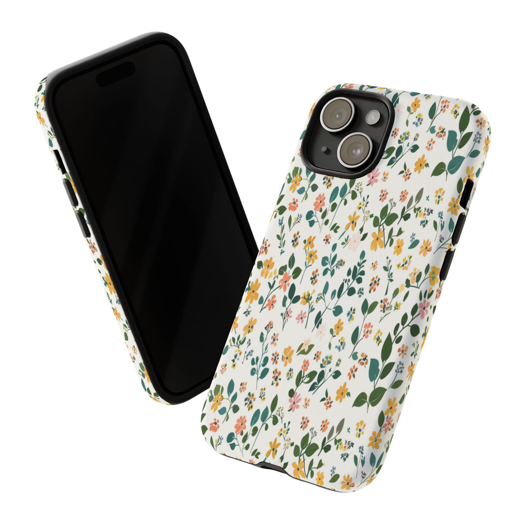 Pastel Leaves and Flowers Case