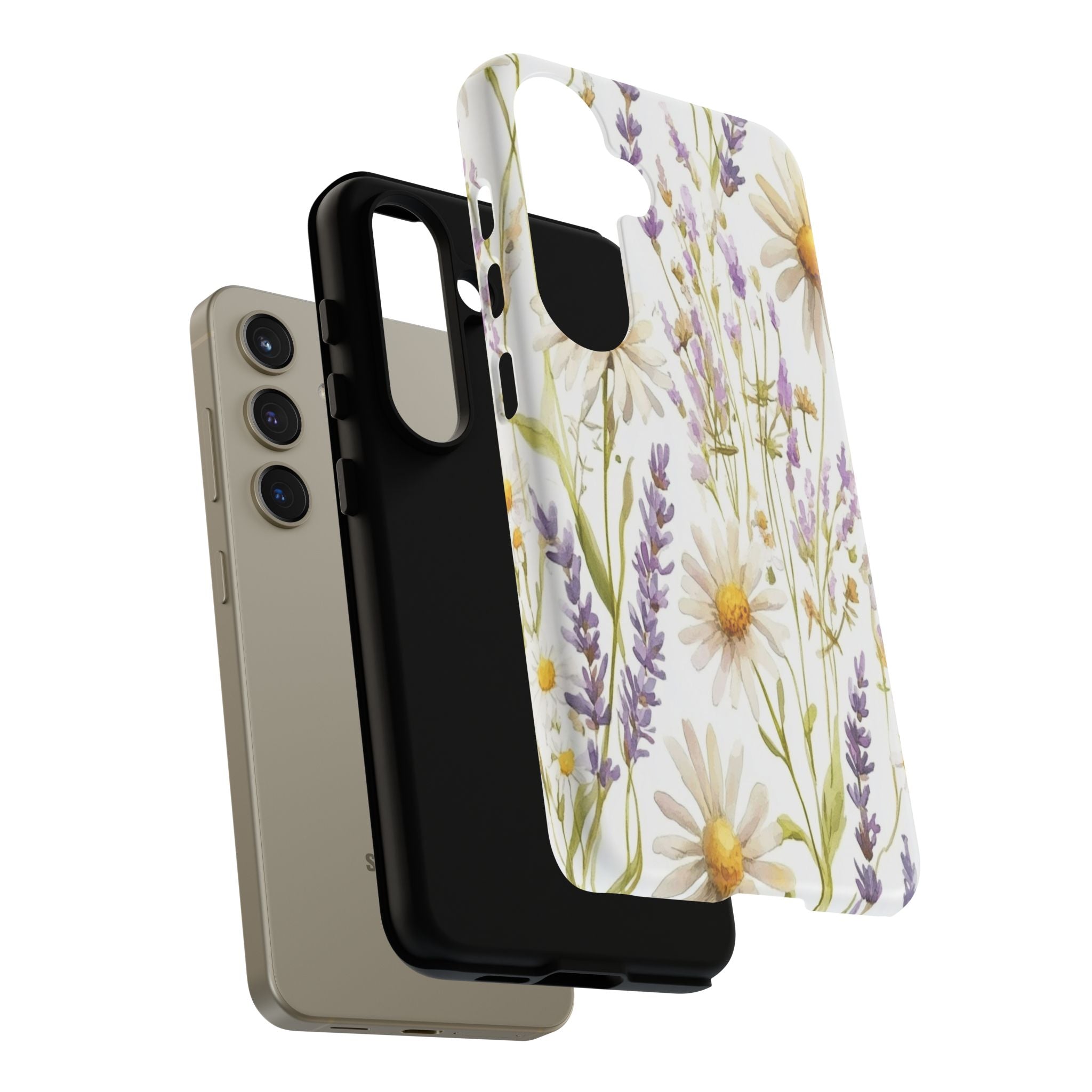 Delicate Watercolor Daisy and Lavender Case