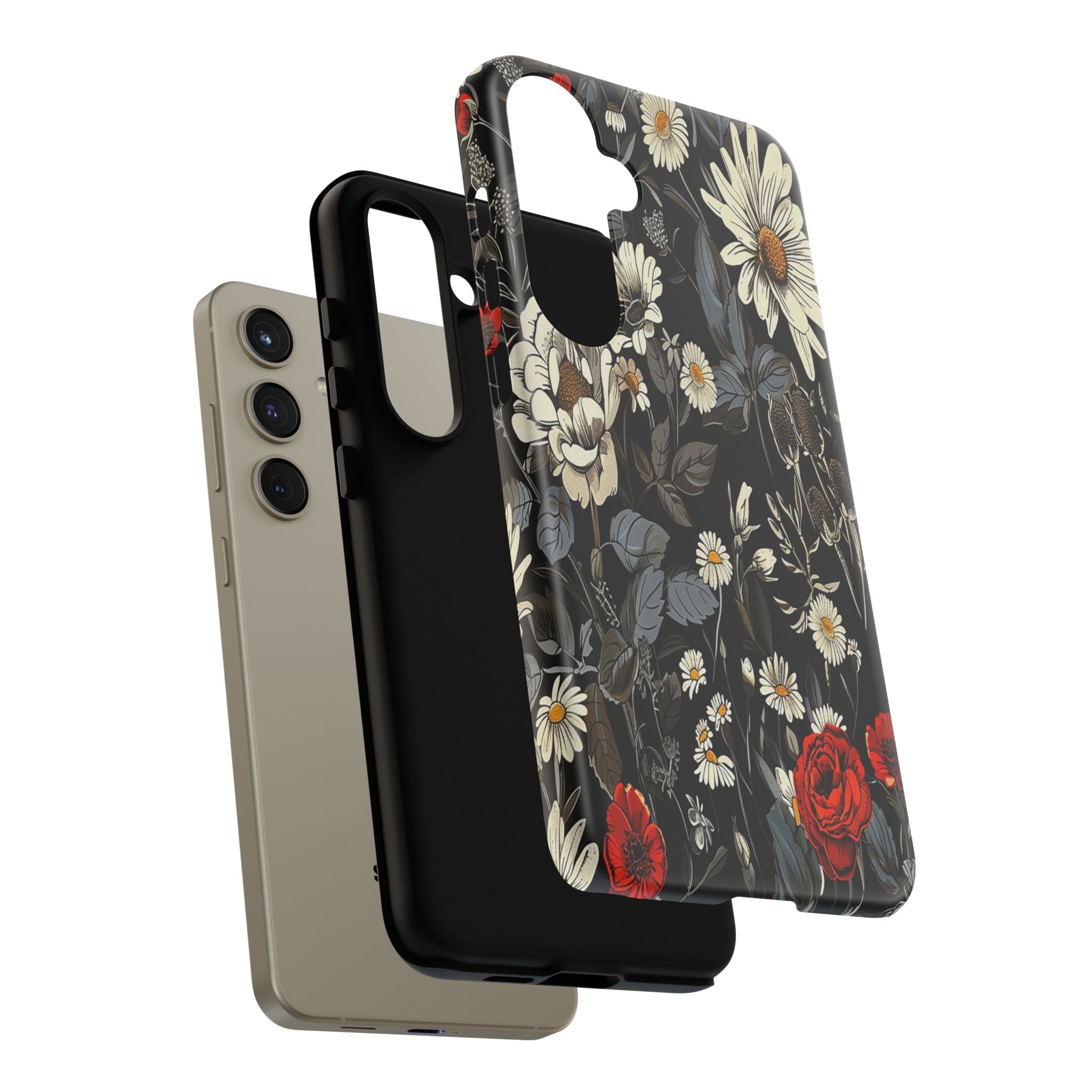 Dark Rose and Daisy Case