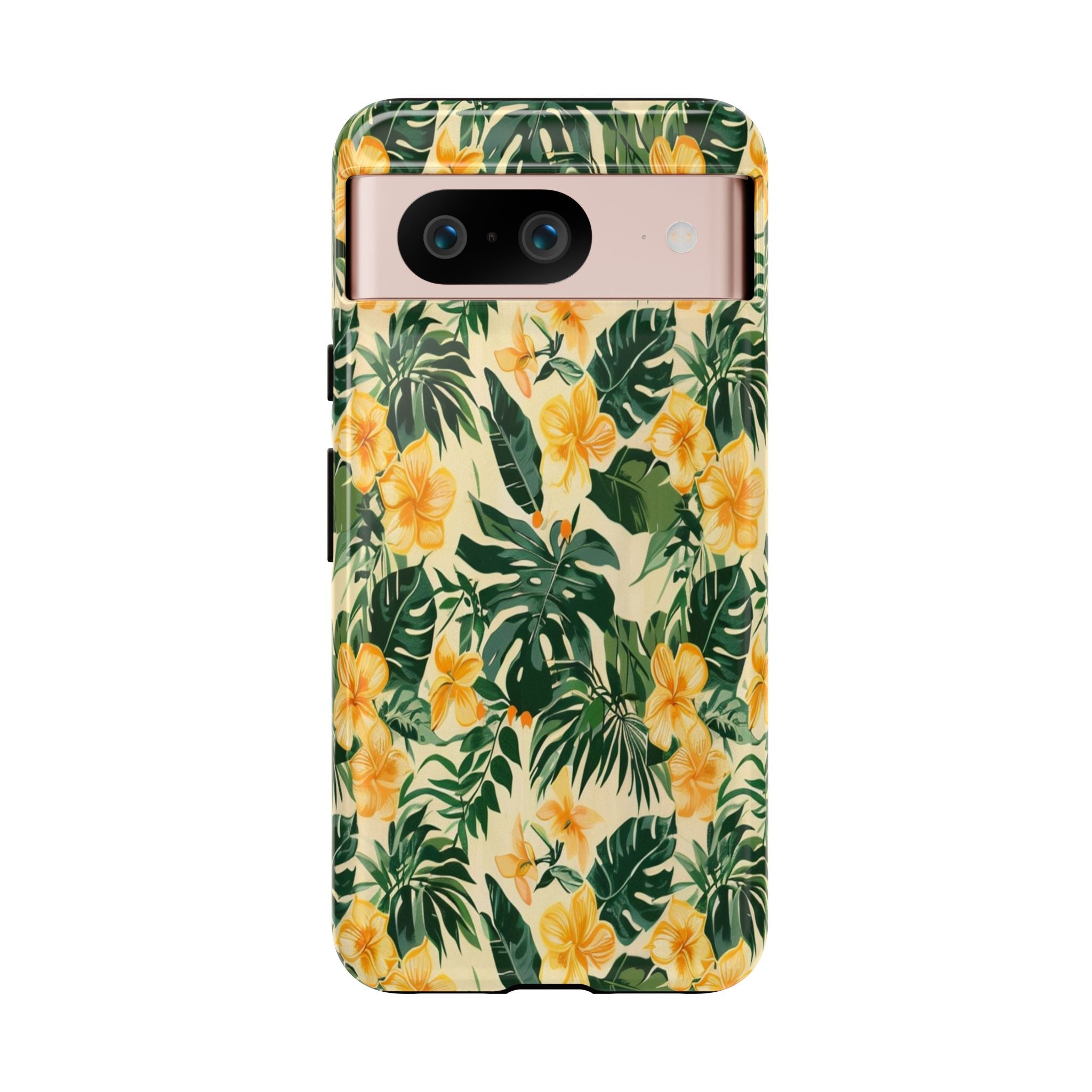 Golden Tropical Blooms