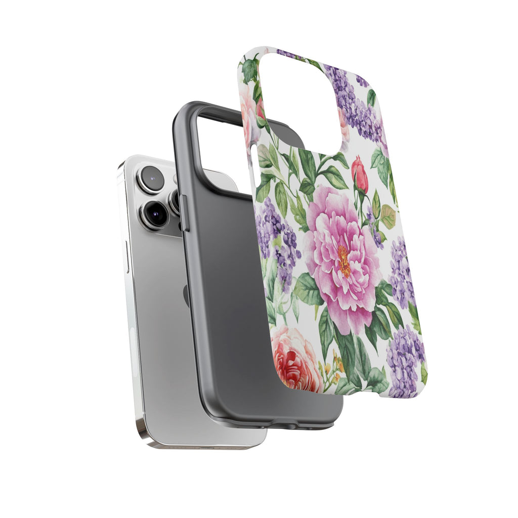 Watercolor Peonies and Lilacs Case