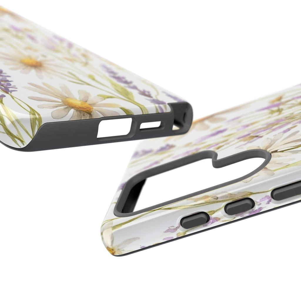 Delicate Watercolor Daisy and Lavender Case