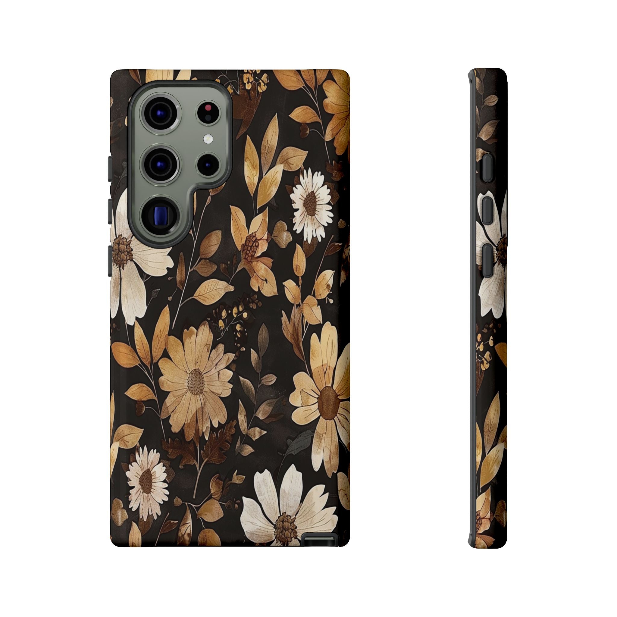 Golden Daisy Botanical on Black