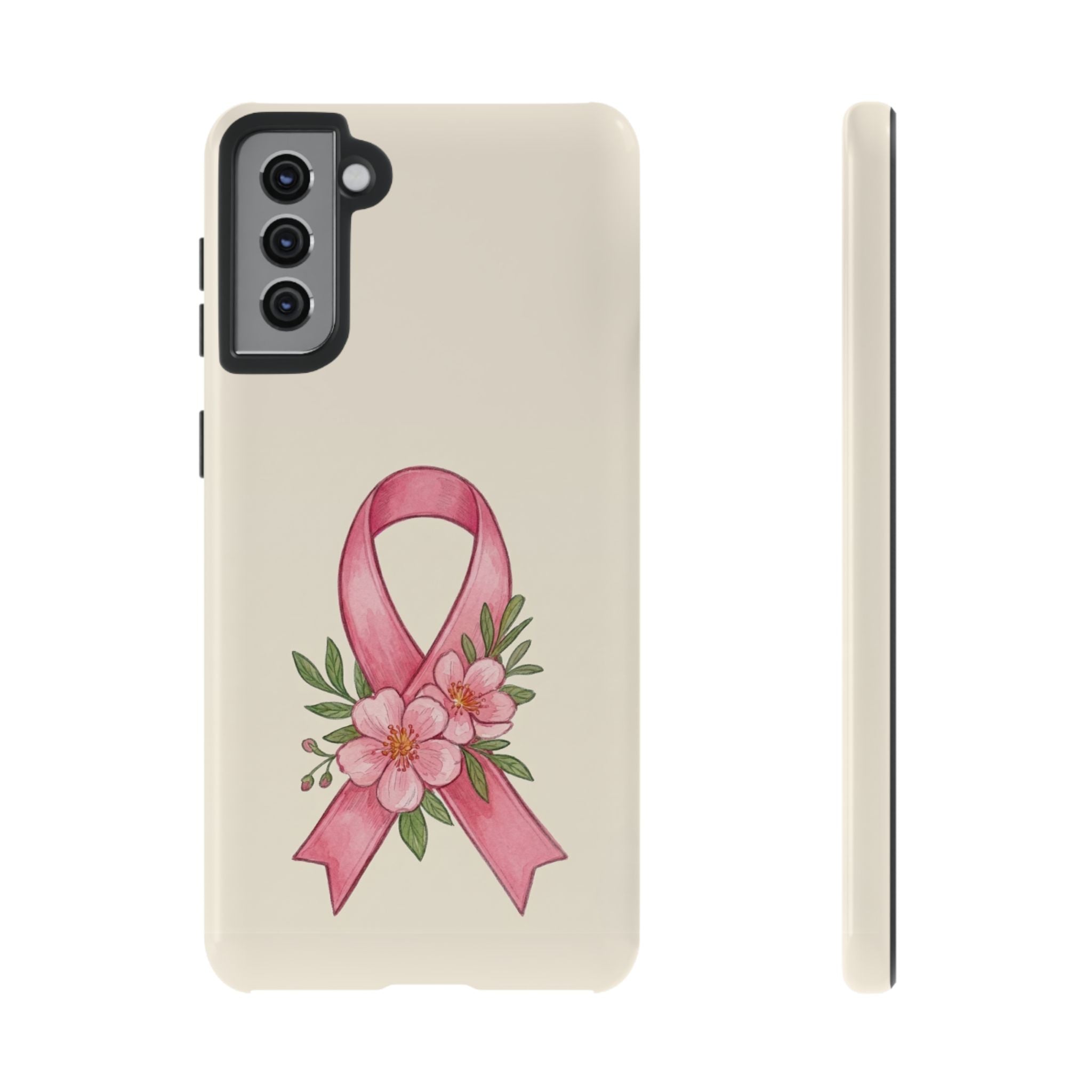 Floral Breast Cancer Awareness Case