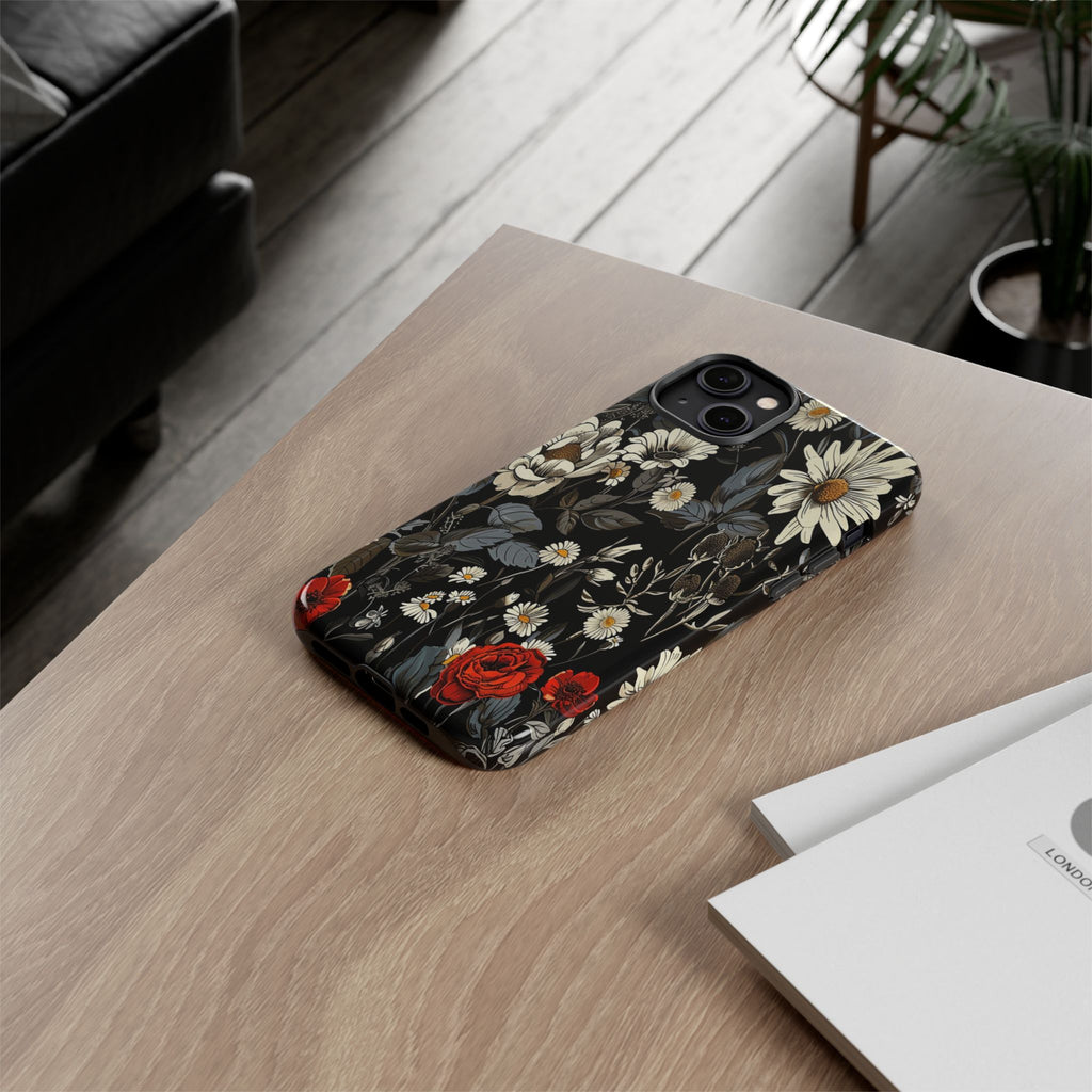 Dark Rose and Daisy Case