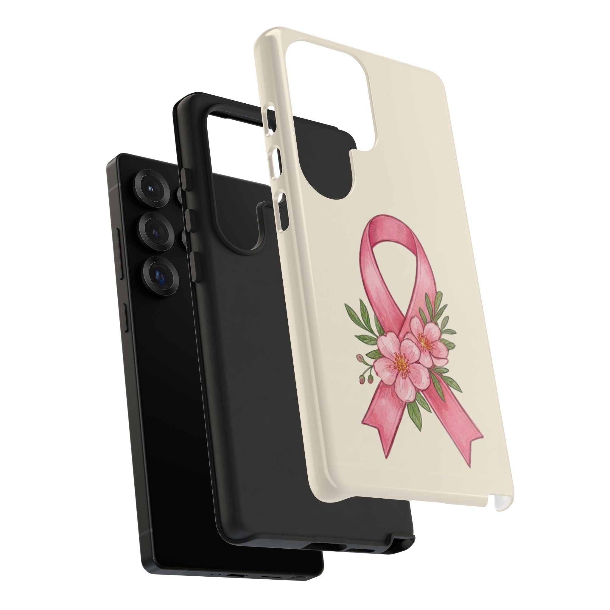 Floral Breast Cancer Awareness Case