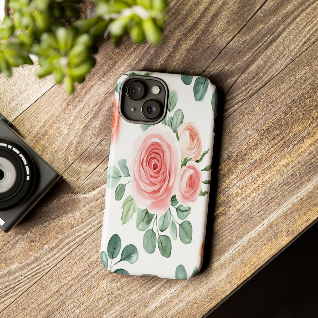 Delicate Watercolor Rose Case