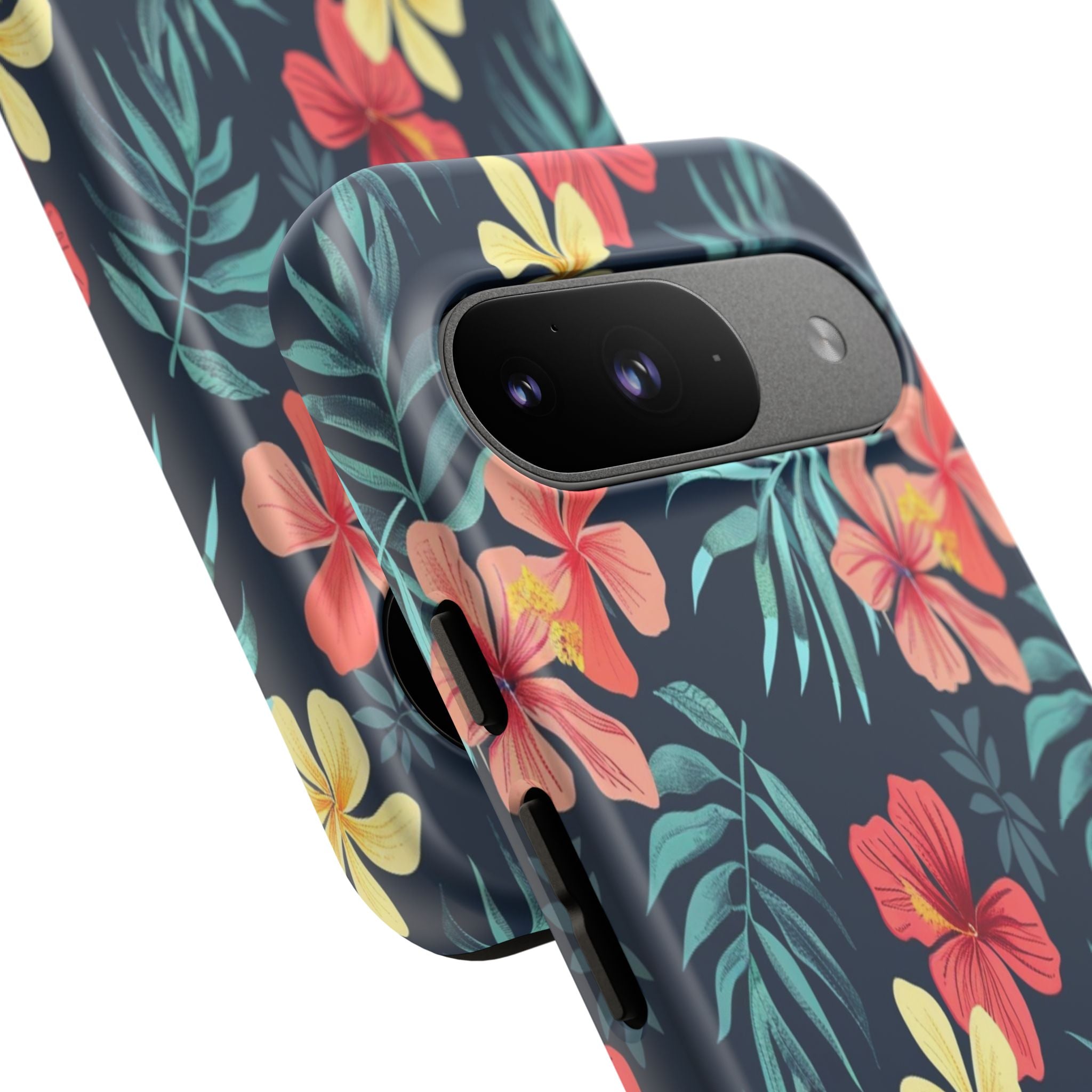 Tropical Hibiscus Navy Case
