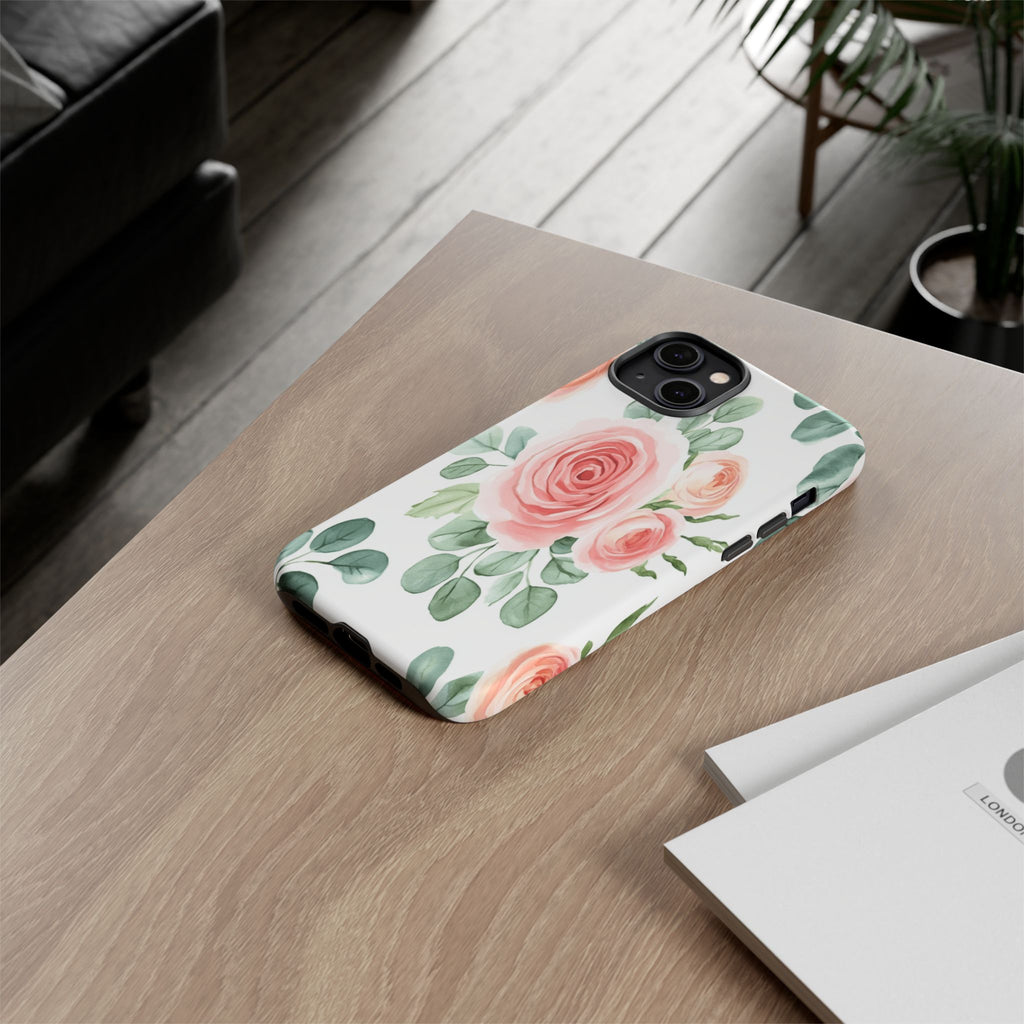 Delicate Watercolor Rose Case