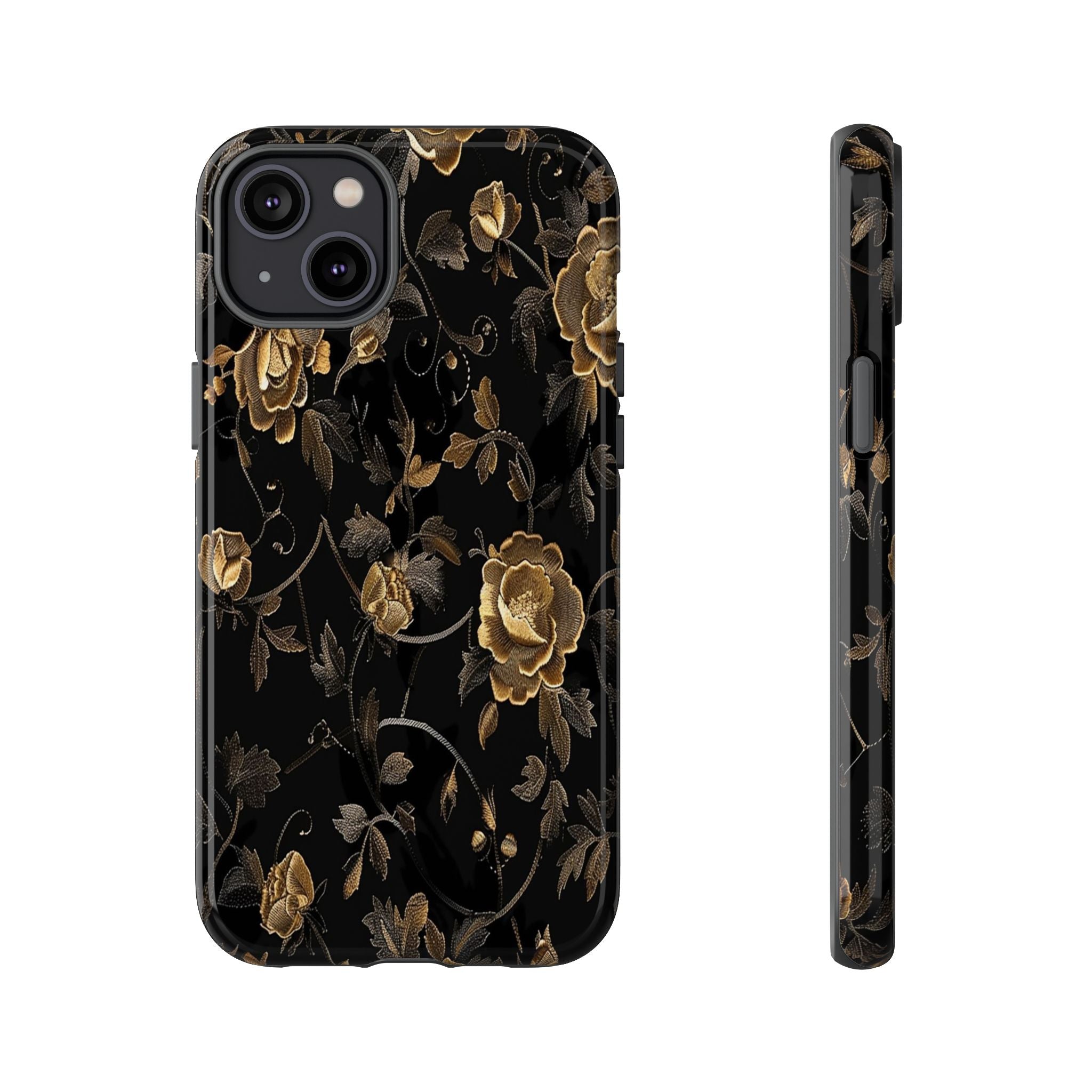 Golden Roses on Black