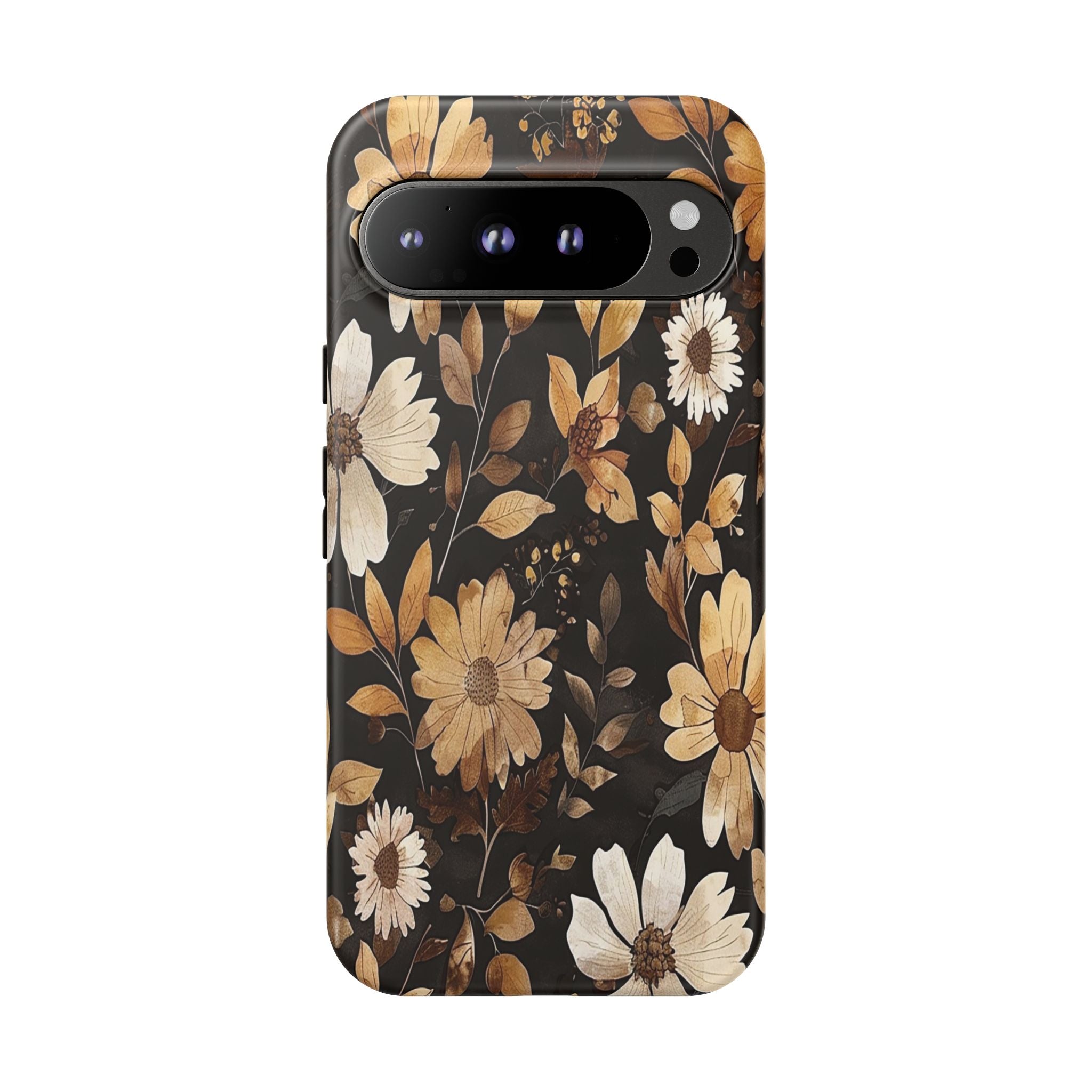 Golden Daisy Botanical on Black