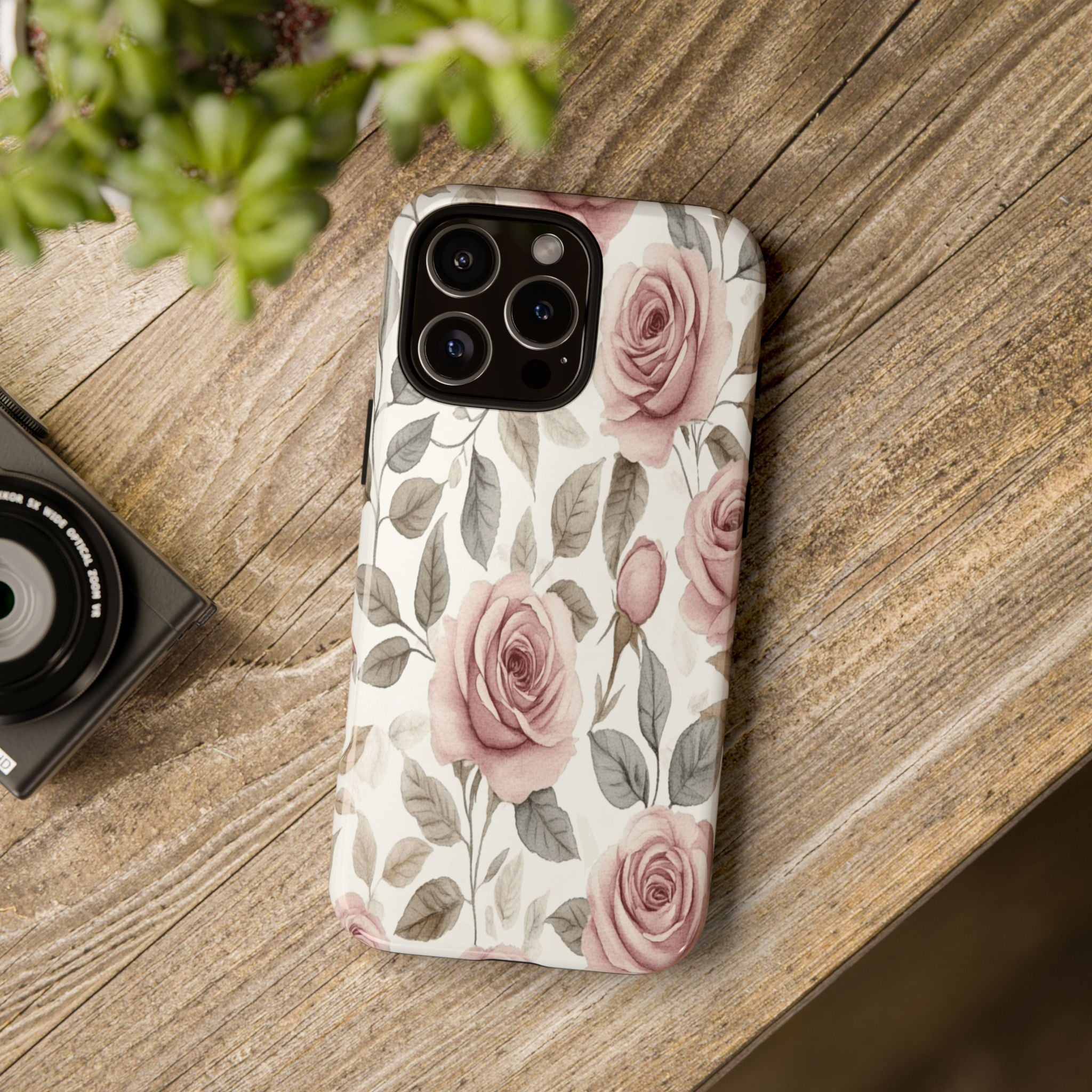 Elegant Watercolor Rose Case