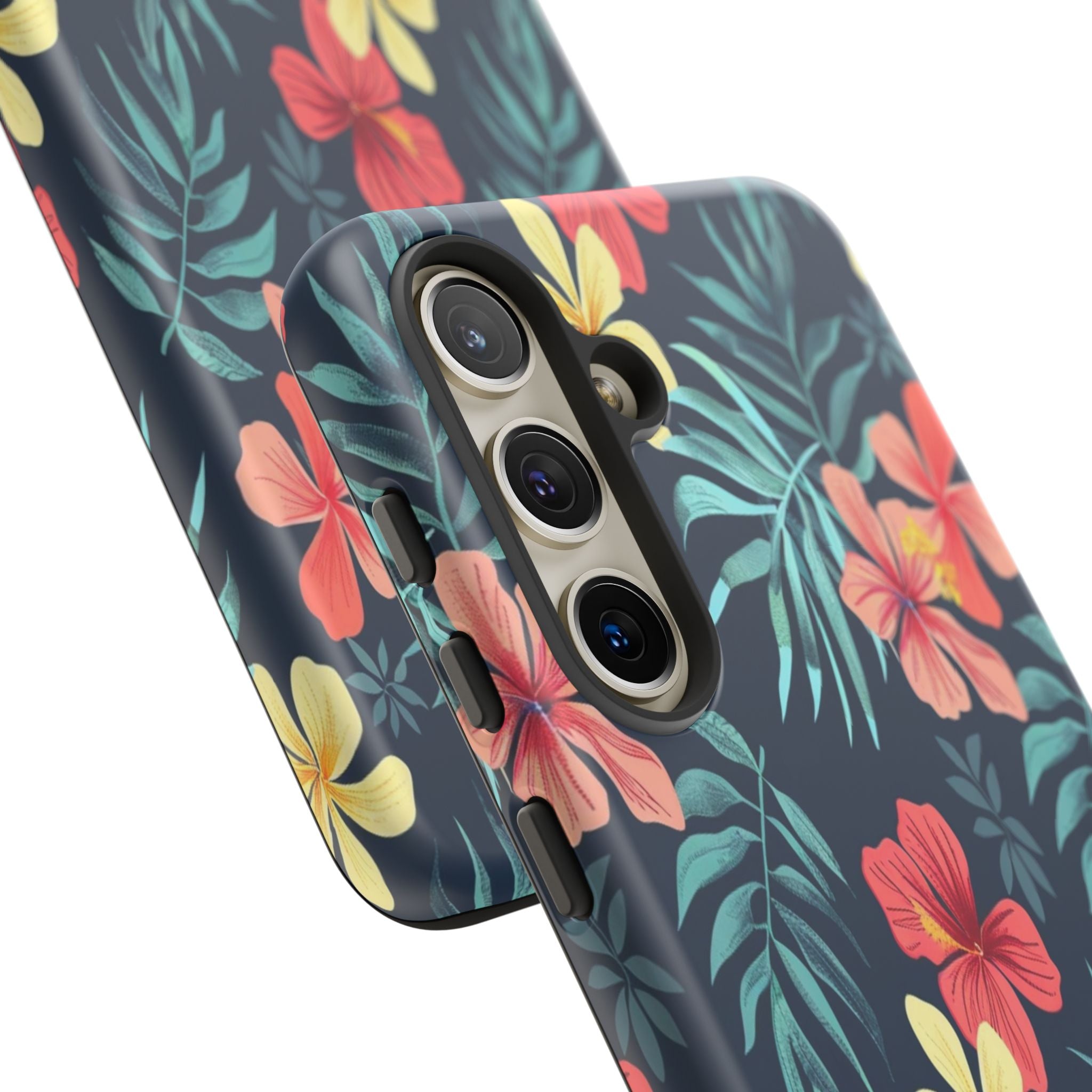 Tropical Hibiscus Navy Case