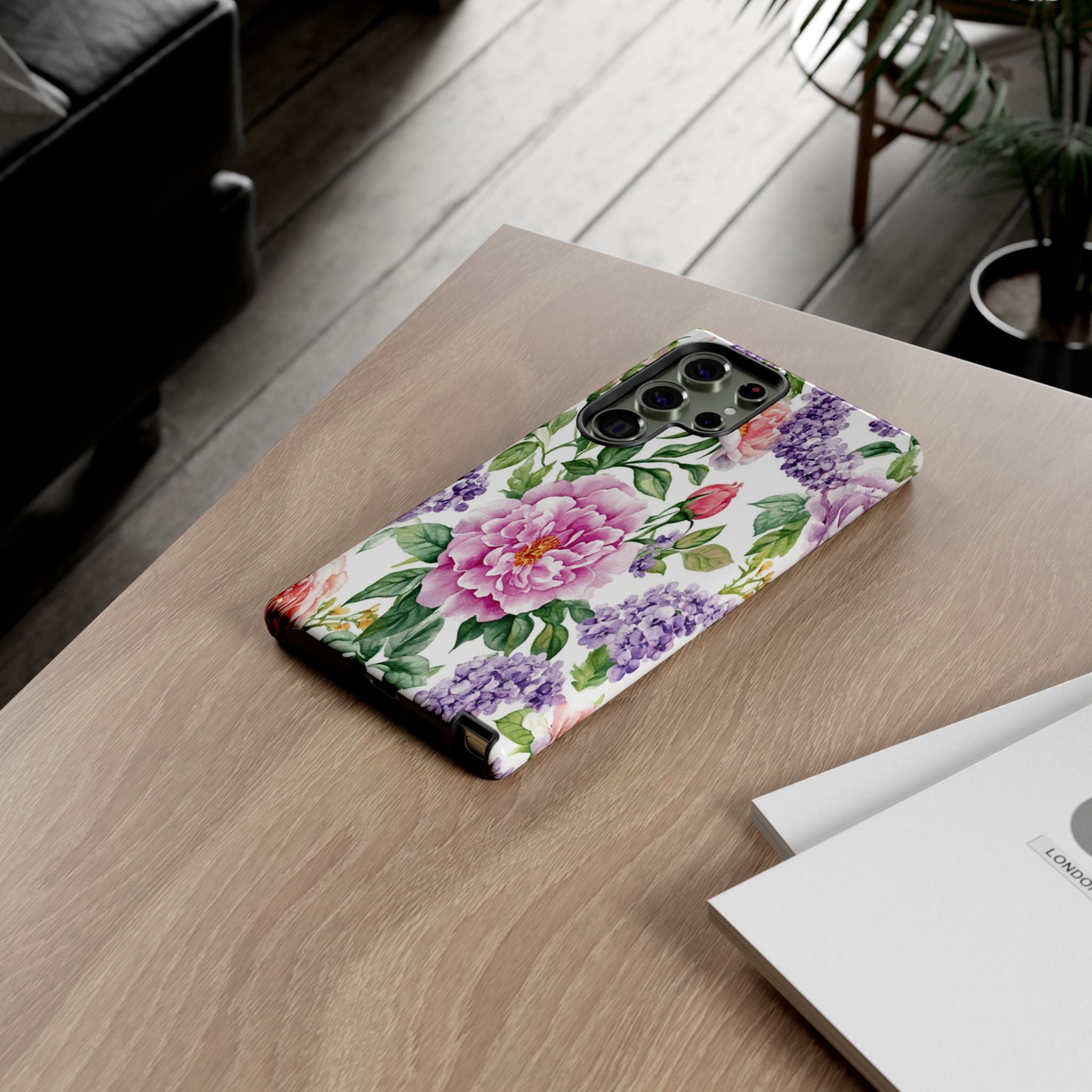 Watercolor Peonies and Lilacs Case