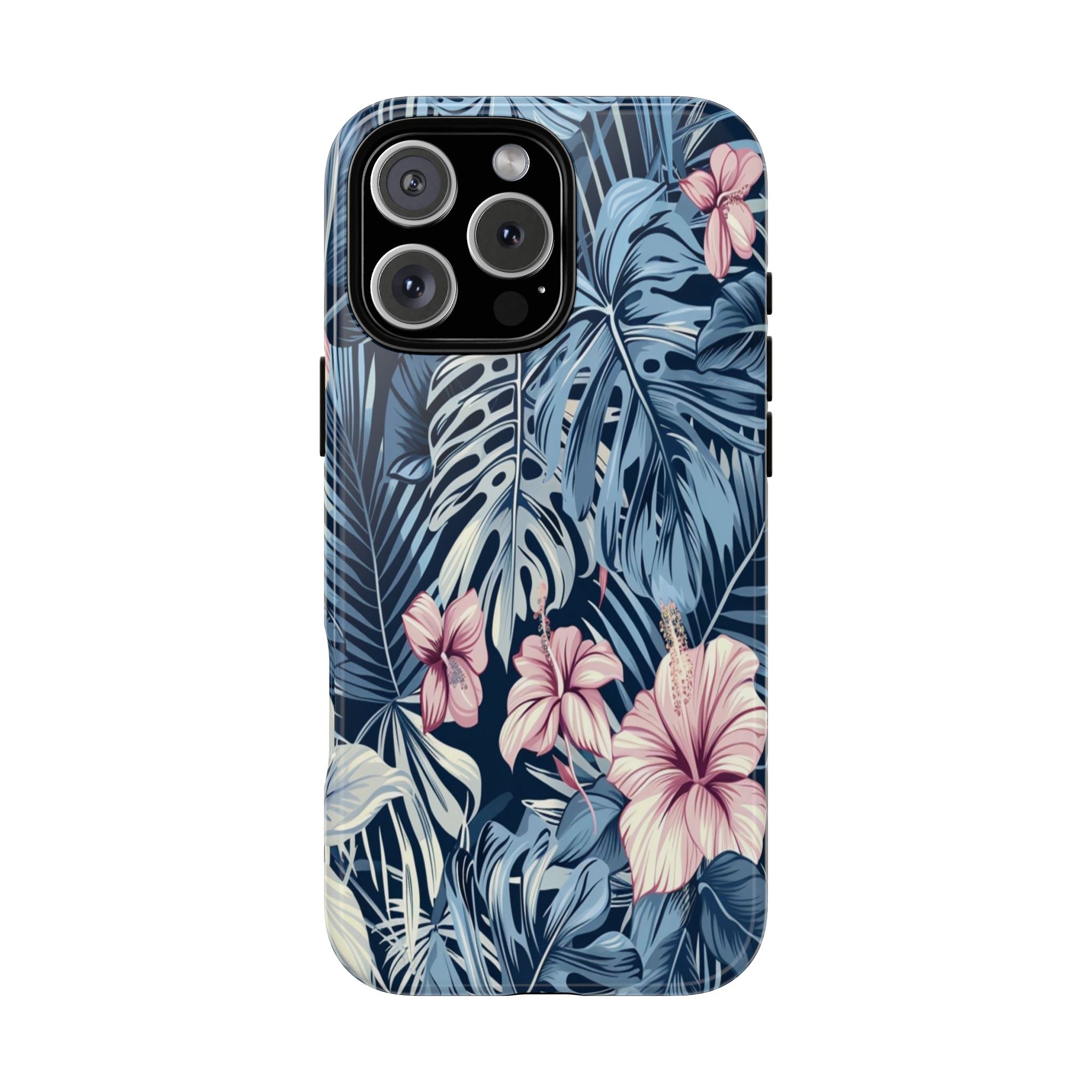 Tropical Hibiscus and Monstera Pattern