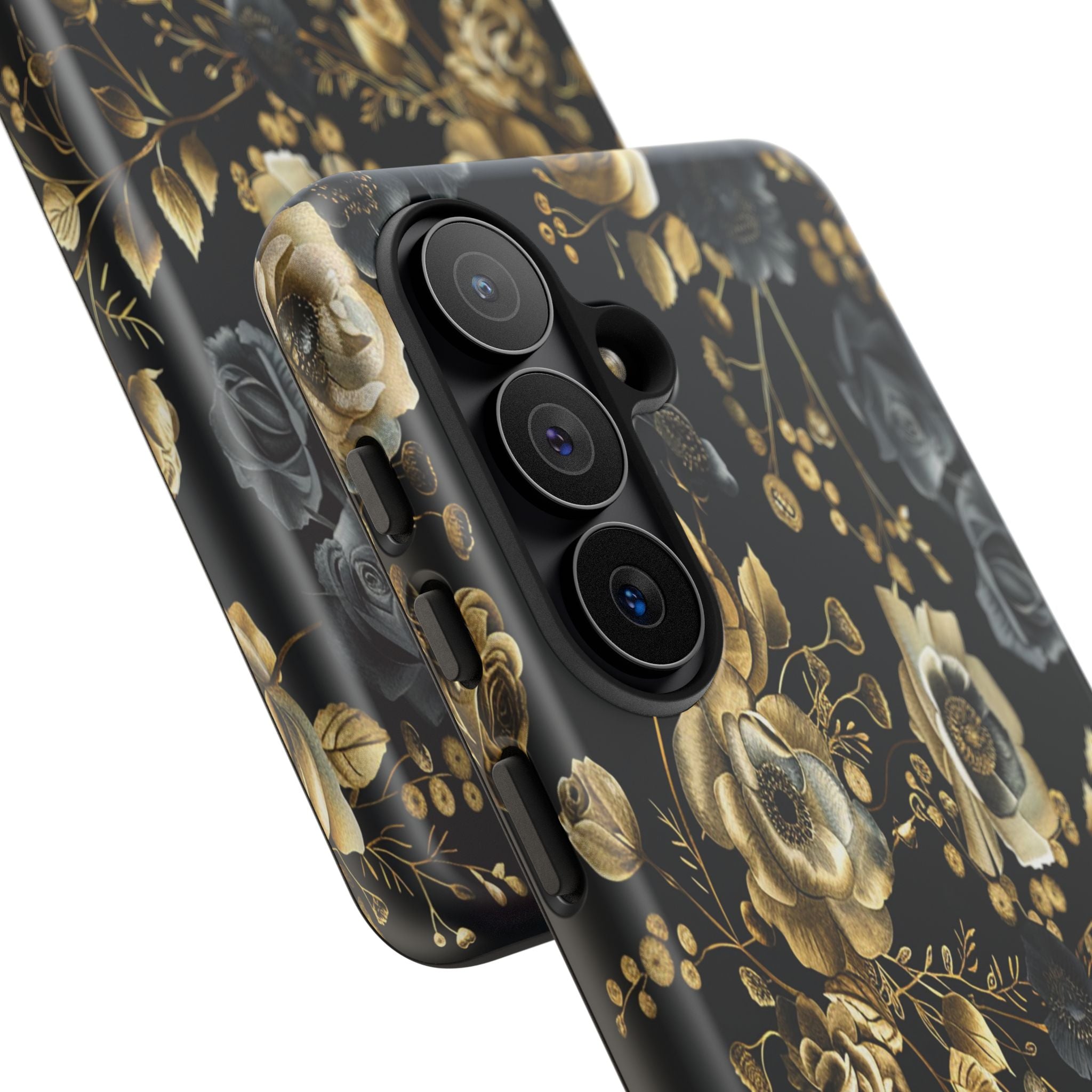 Luxurious Gold Roses on Black